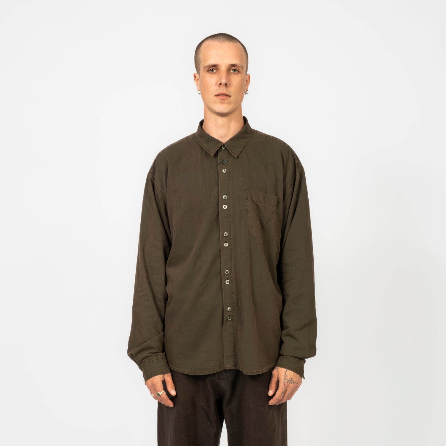 [HATCHINGROOM] RANA SHIRT _ BLEACHED KHAKI