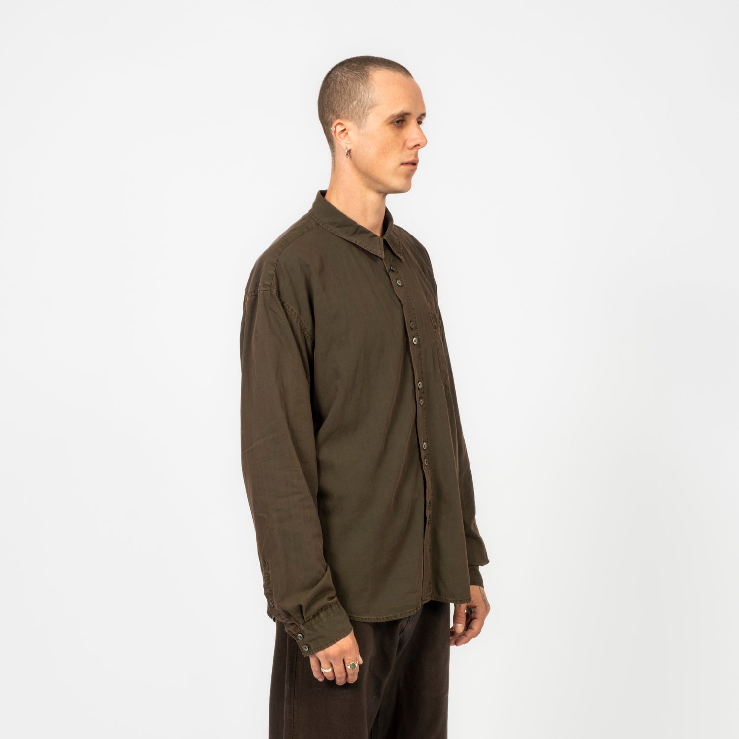 [HATCHINGROOM] RANA SHIRT _ BLEACHED KHAKI