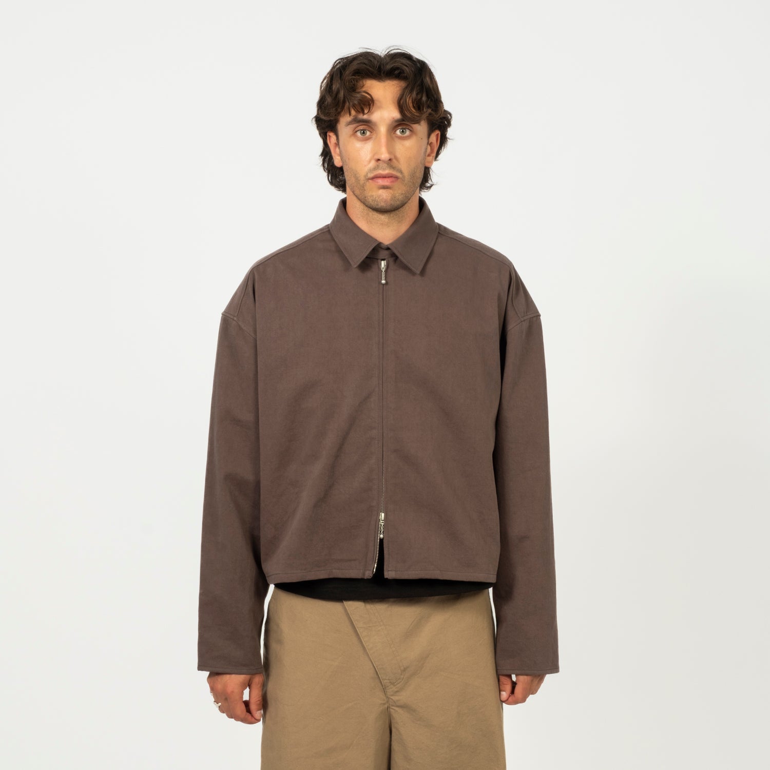 [MERELY MADE] PREMIUM NOMADIC CROPPED JACKET _ SHADOW GREY