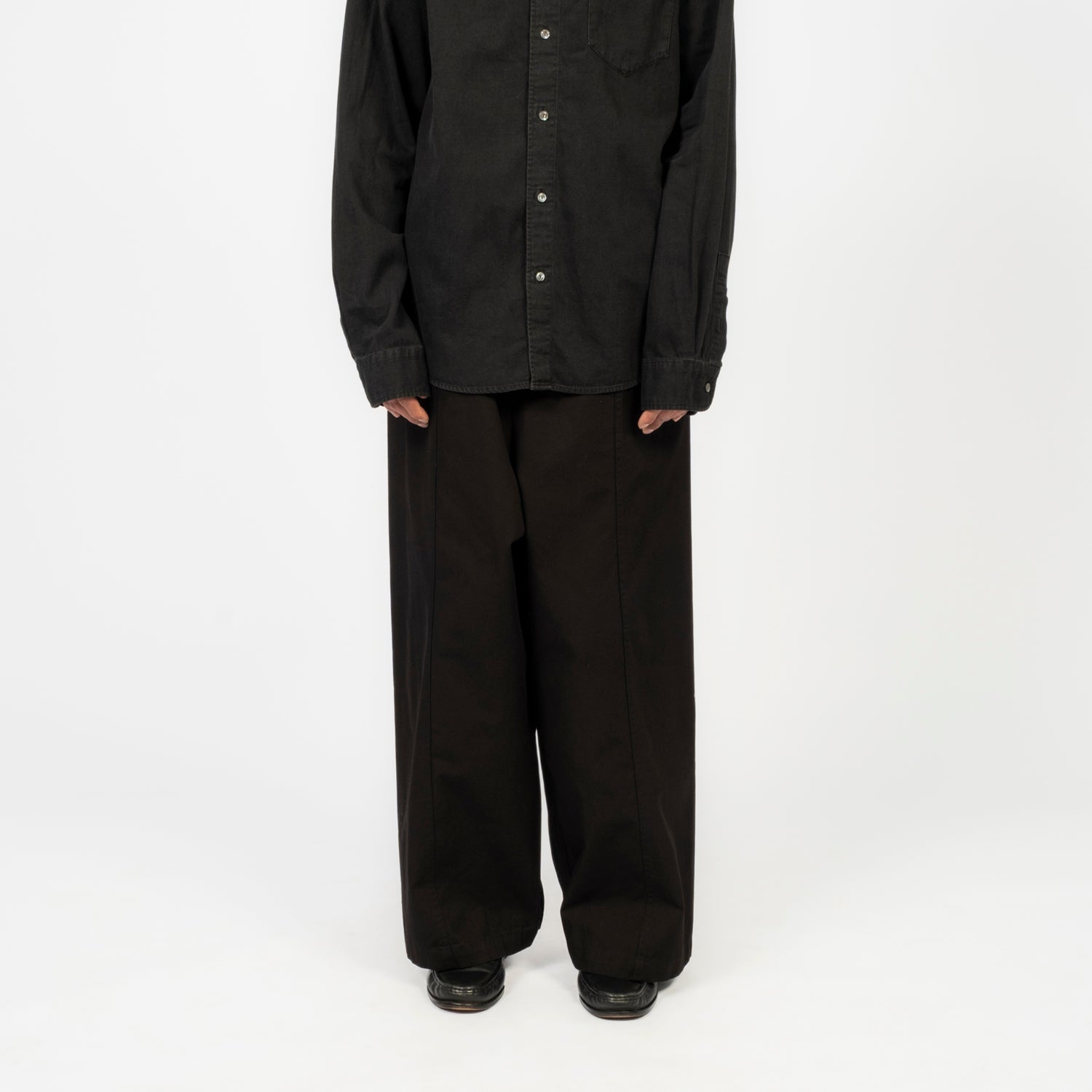 [HATCHINGROOM] SLUMP TROUSERS _ BLACK