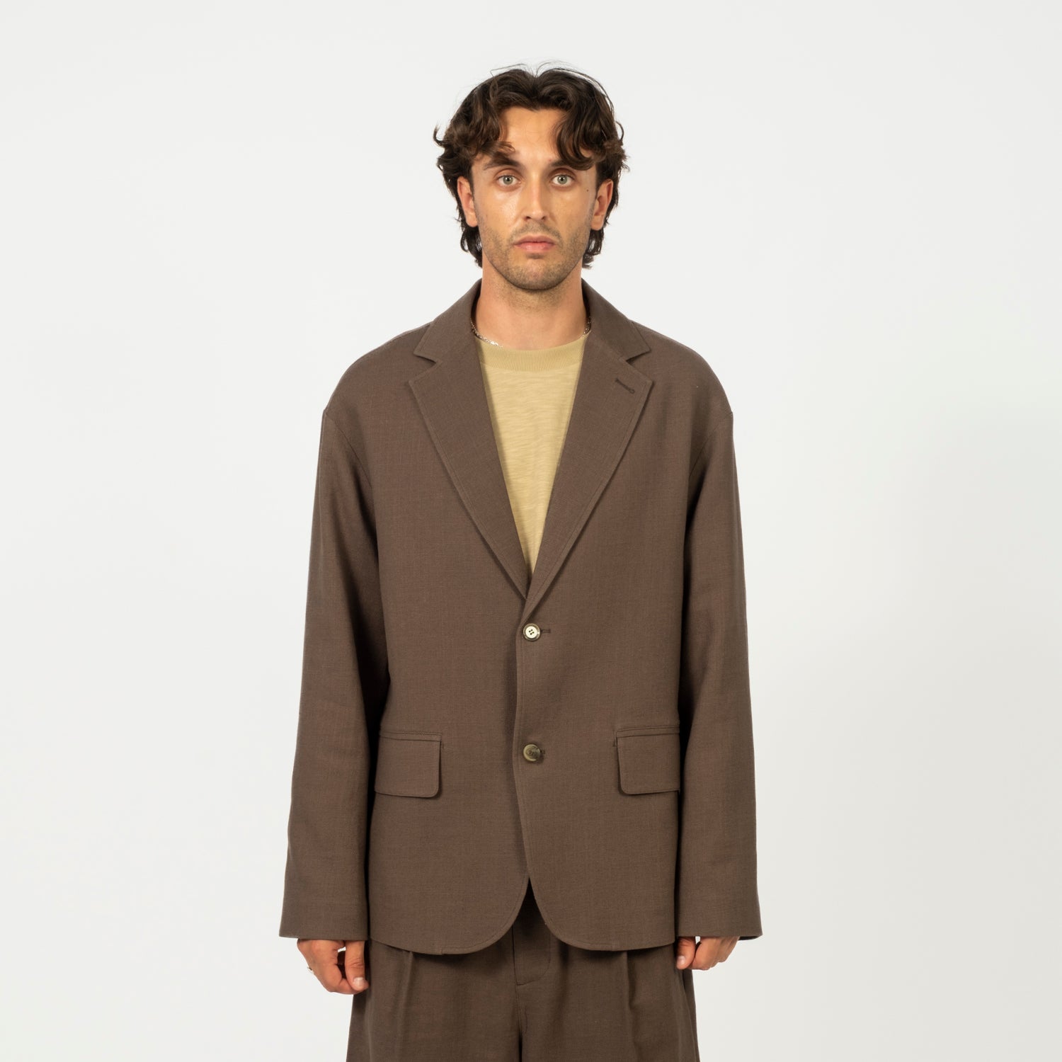 [MERELY MADE] PREMIUM NOMADIC OVER SIZED JACKET _ EBONY OAK