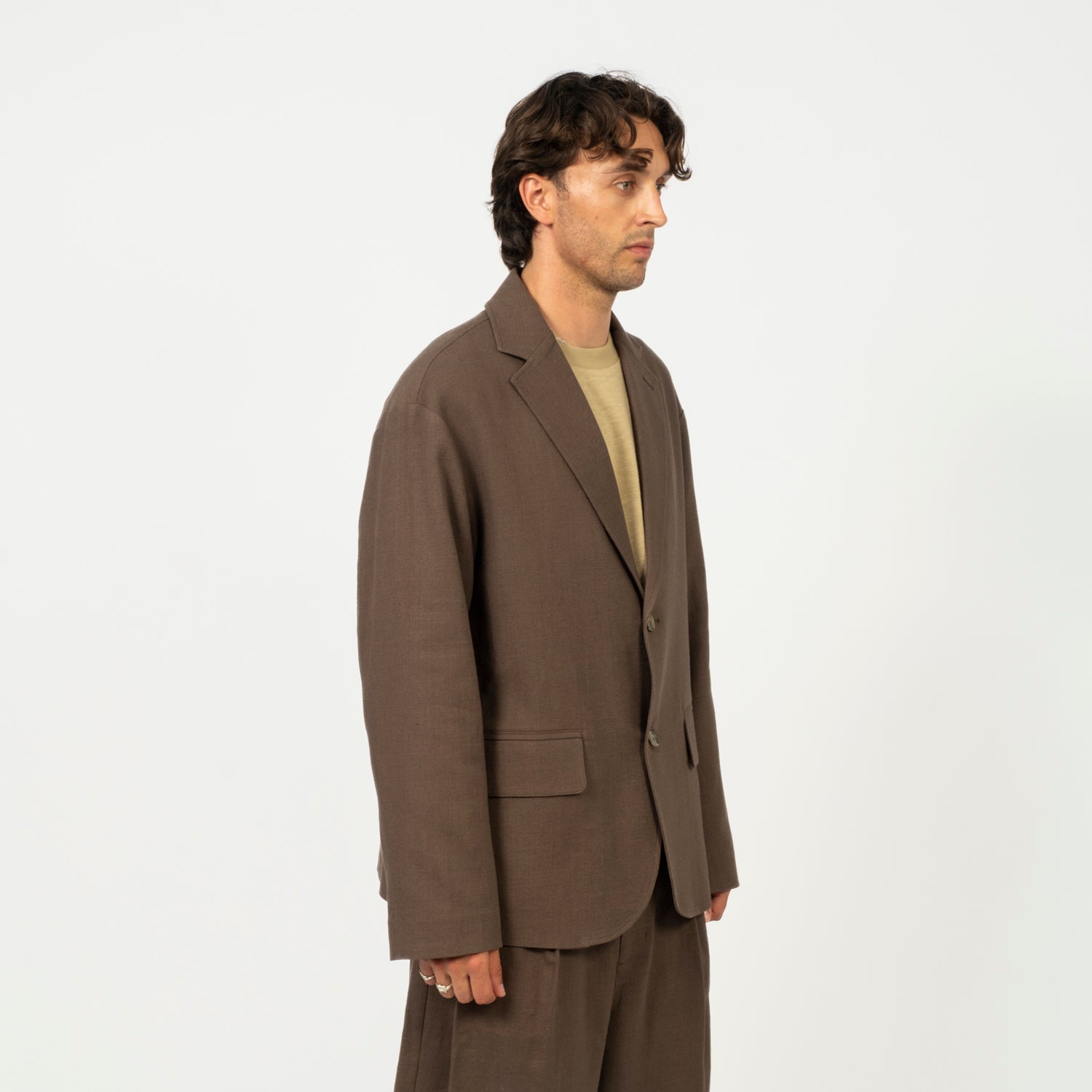 [MERELY MADE] PREMIUM NOMADIC OVER SIZED JACKET _ EBONY OAK