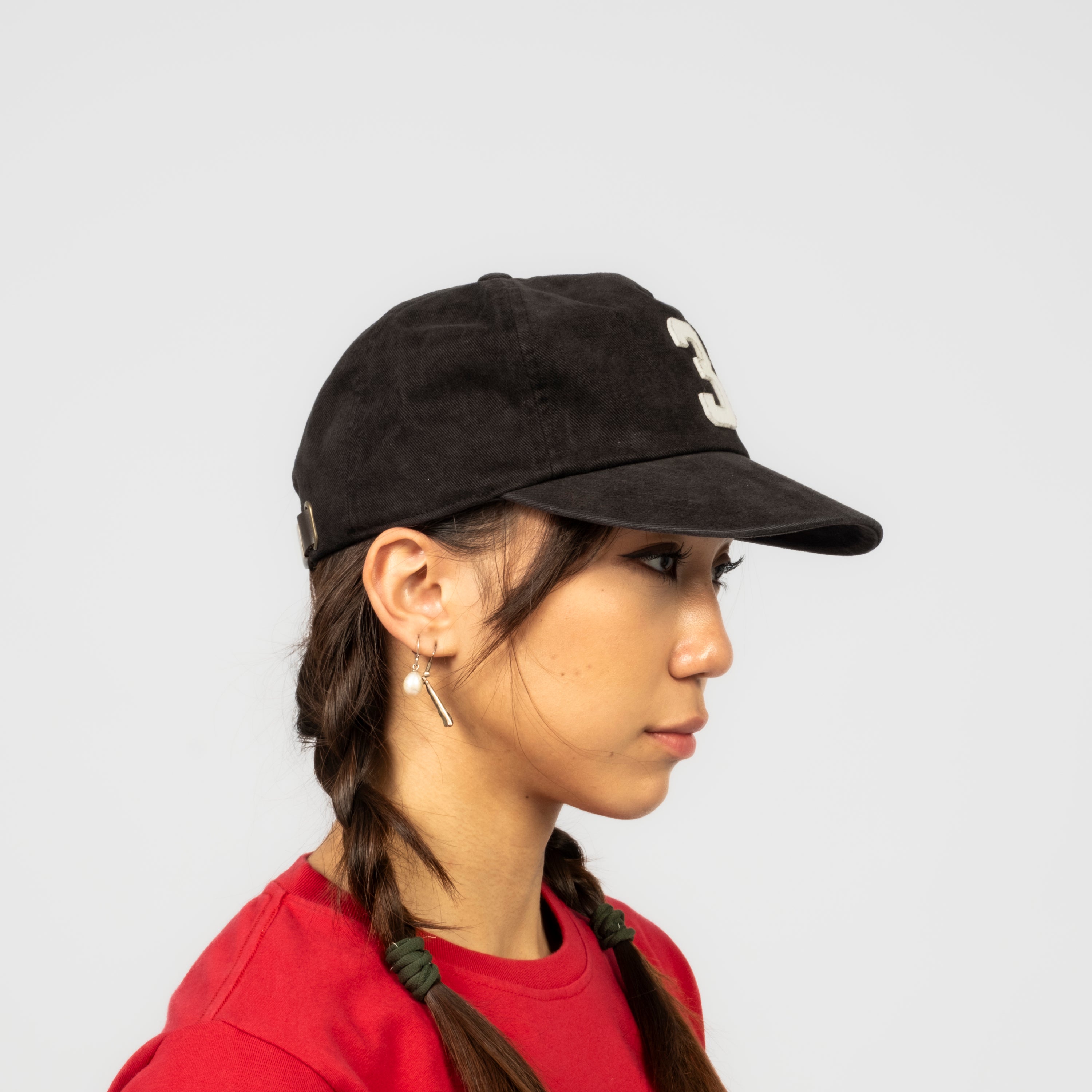[COLLECT PIECES] NUMBER 3 5 PANEL CAP _ BLACK