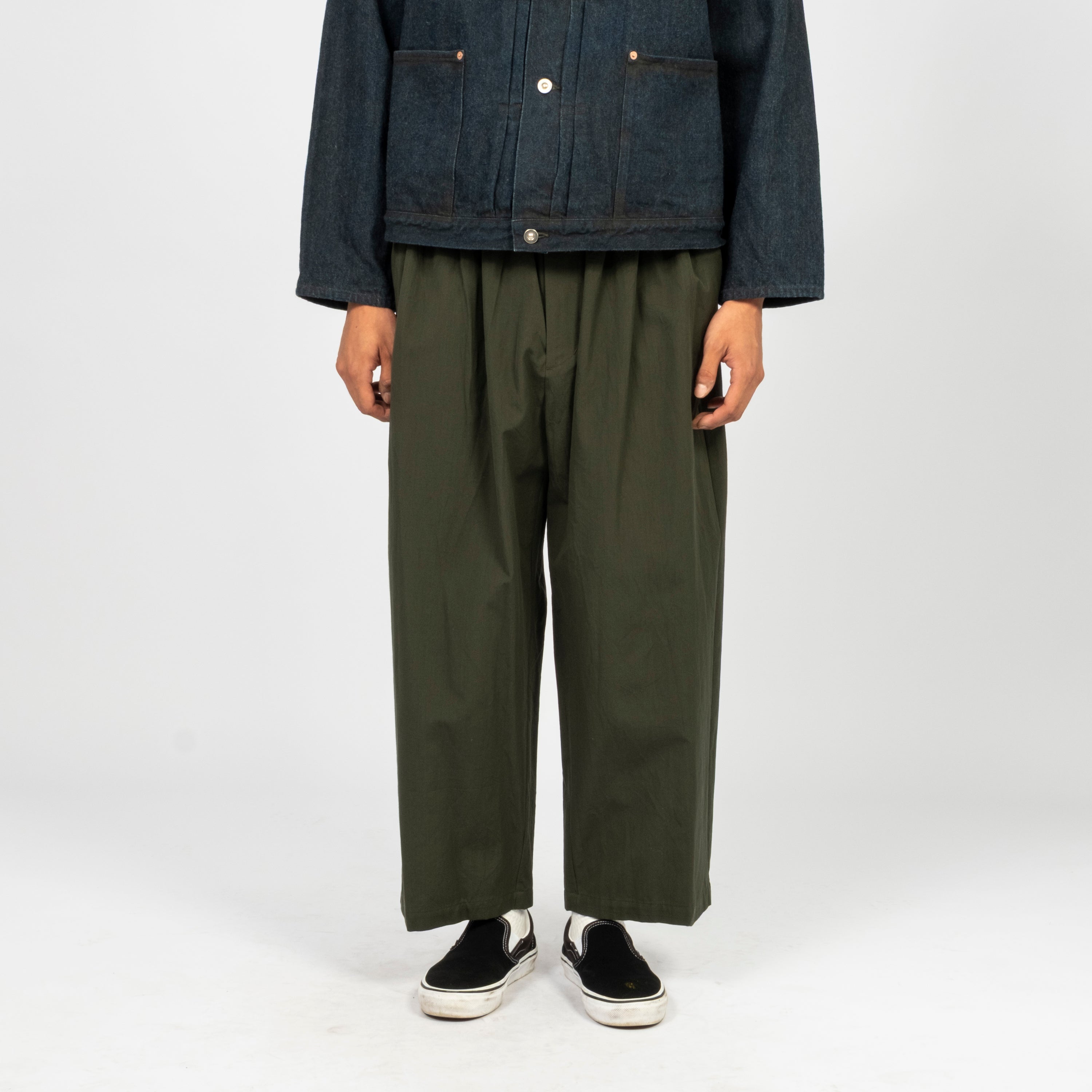 [YOKO SAKAMOTO] BAGGY EASY PANTS _ OLIVE