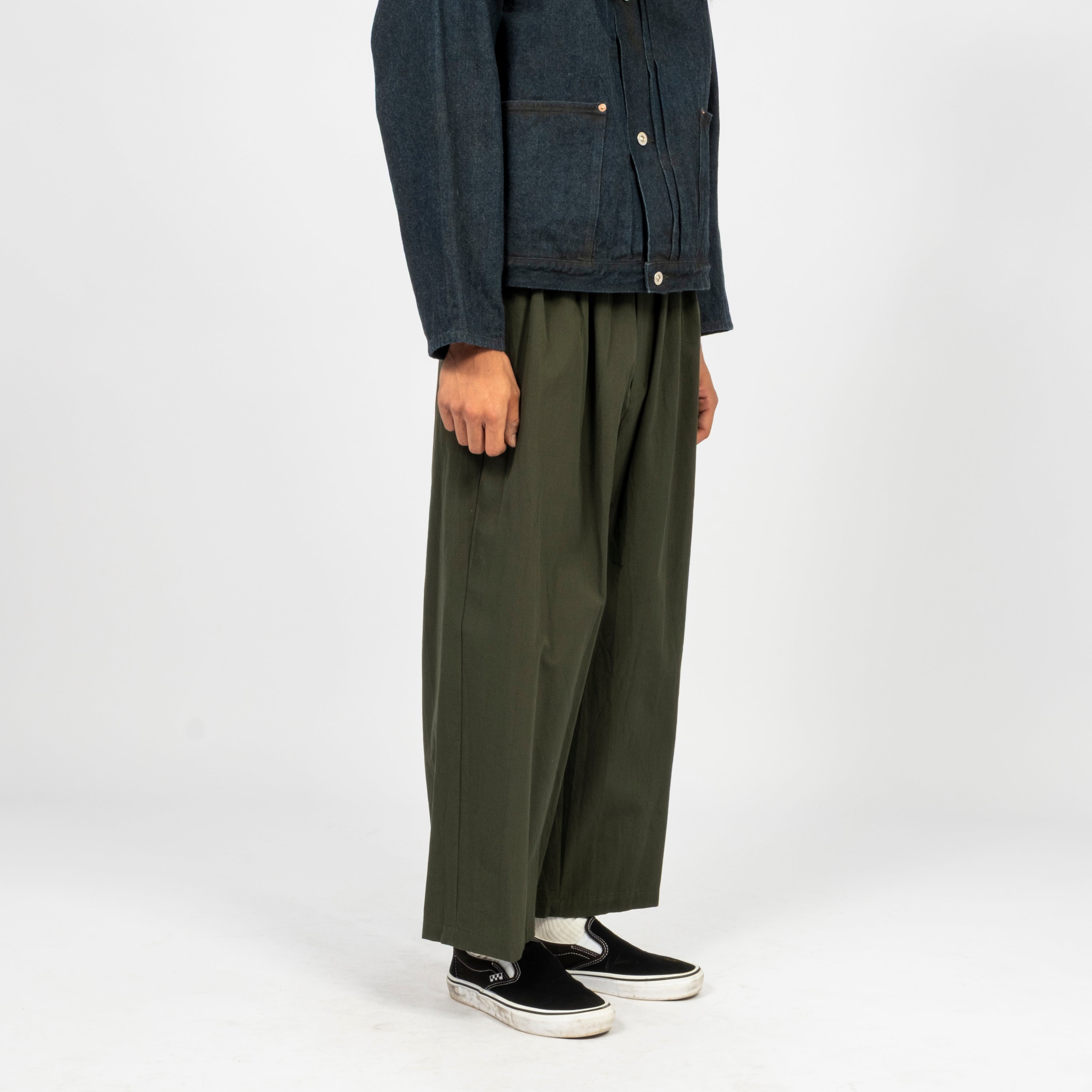 [YOKO SAKAMOTO] BAGGY EASY PANTS _ OLIVE