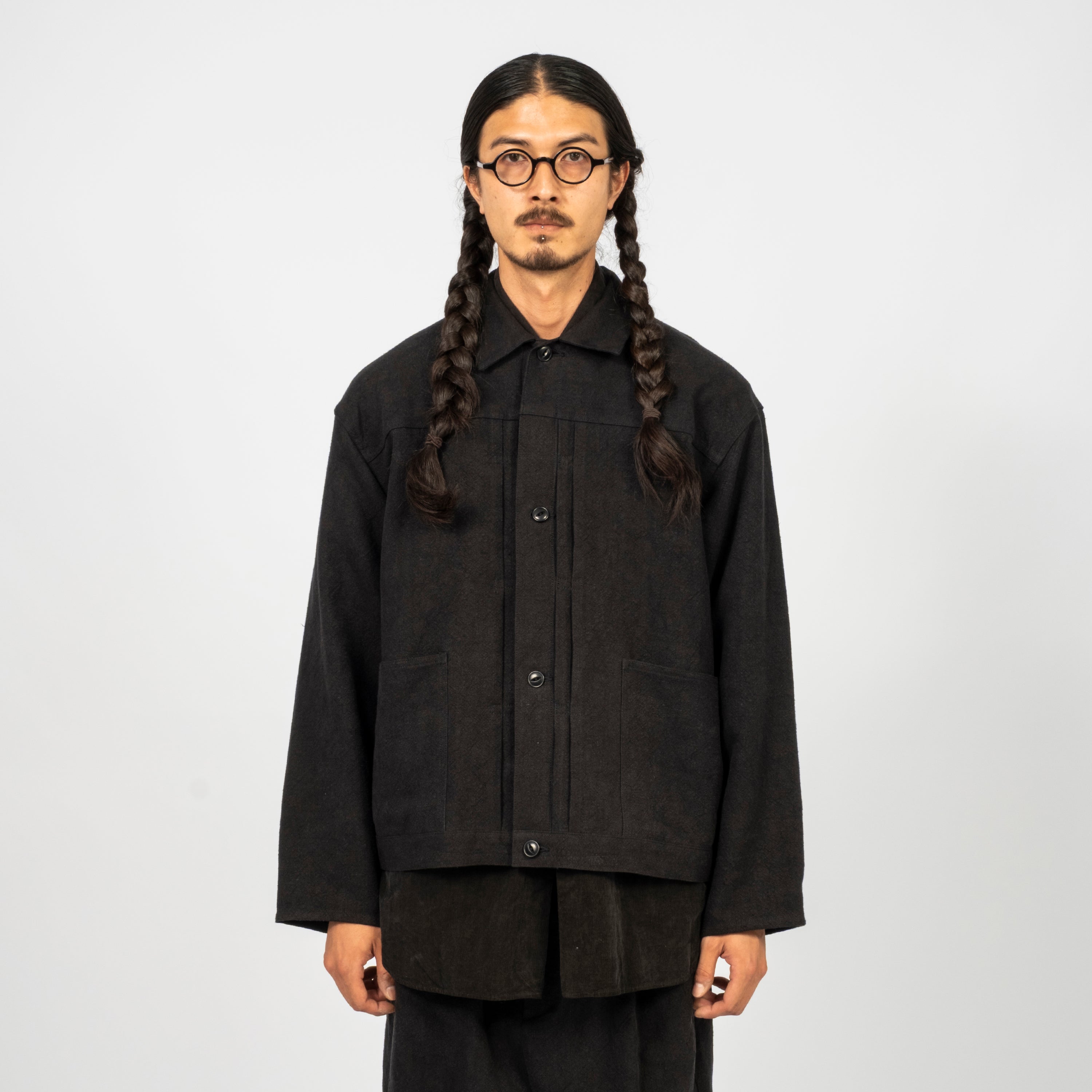 [YOKO SAKAMOTO] PLEATS JACKET _ BLACK