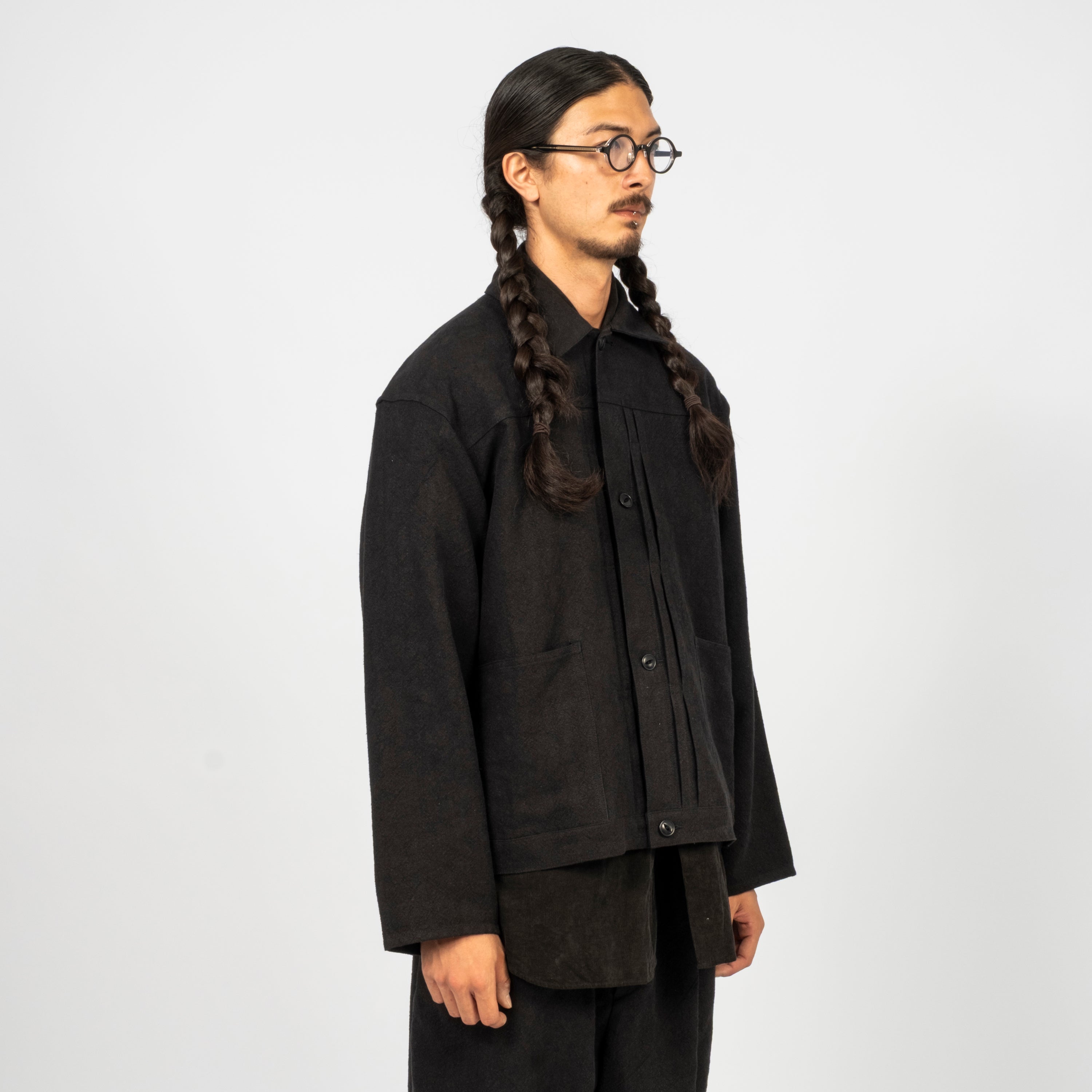 [YOKO SAKAMOTO] PLEATS JACKET _ BLACK