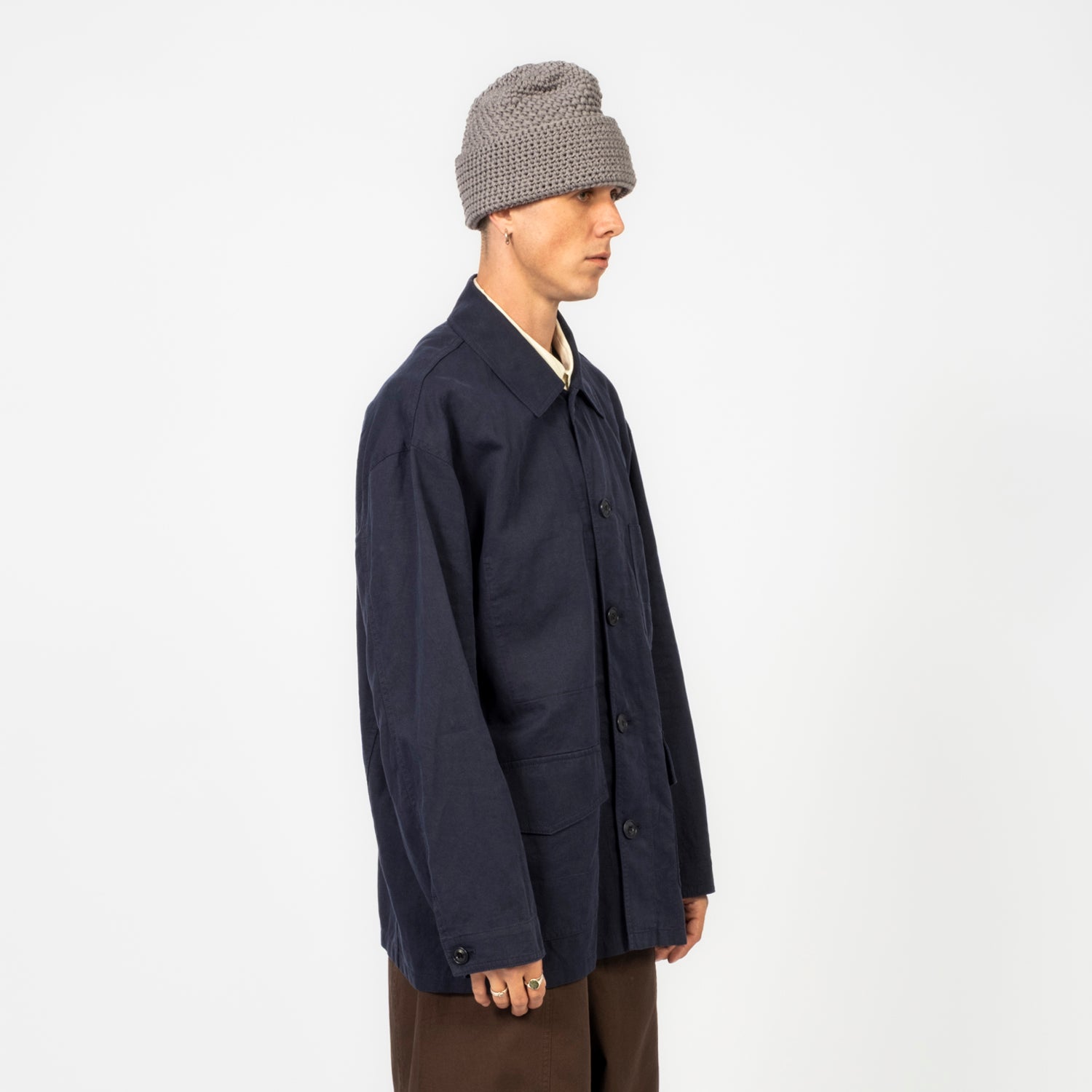 [DUNST] UNISEX CHORE JACKET _ NAVY