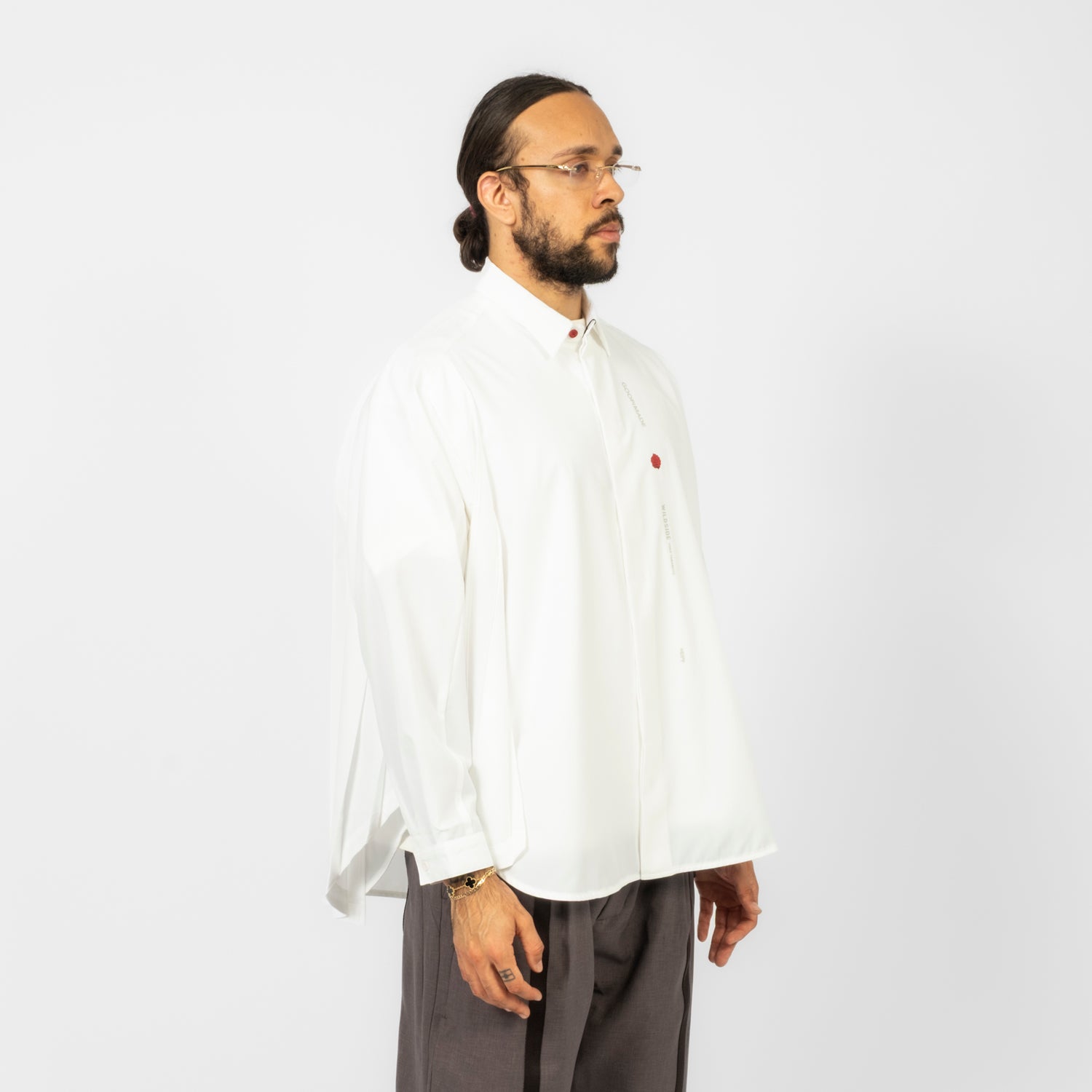 [GOOPiMADE x WILDSIDE YOHJI YAMAMOTO] PLEAT FORMAL SHIRT _ WHITE