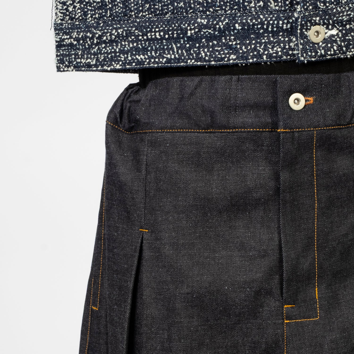 SAGE NATION] BOX PLEAT TROUSER DENIM _ RAW DENIM