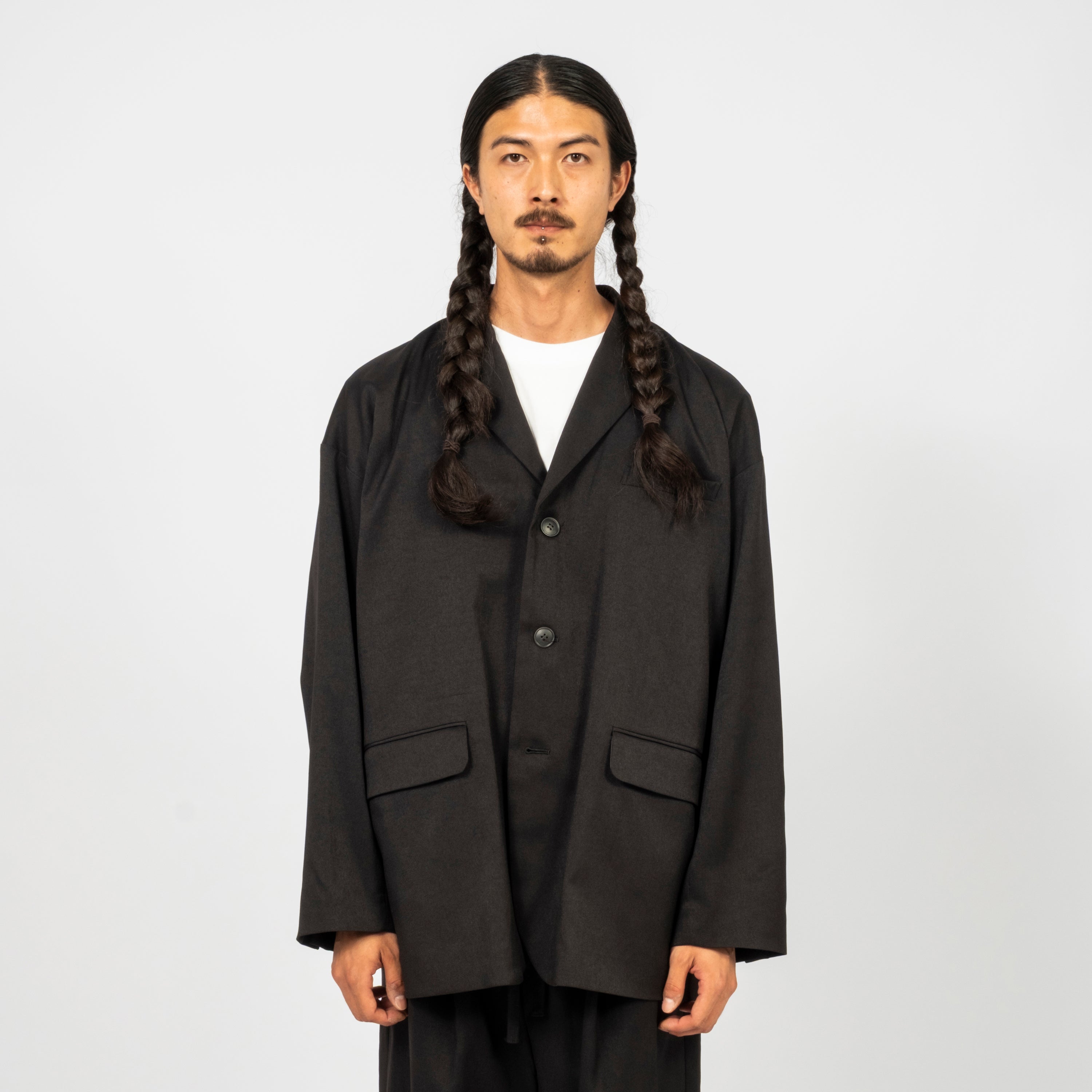 [YOKO SAKAMOTO] DROPPED SHOULDER JACKET _ BLACK