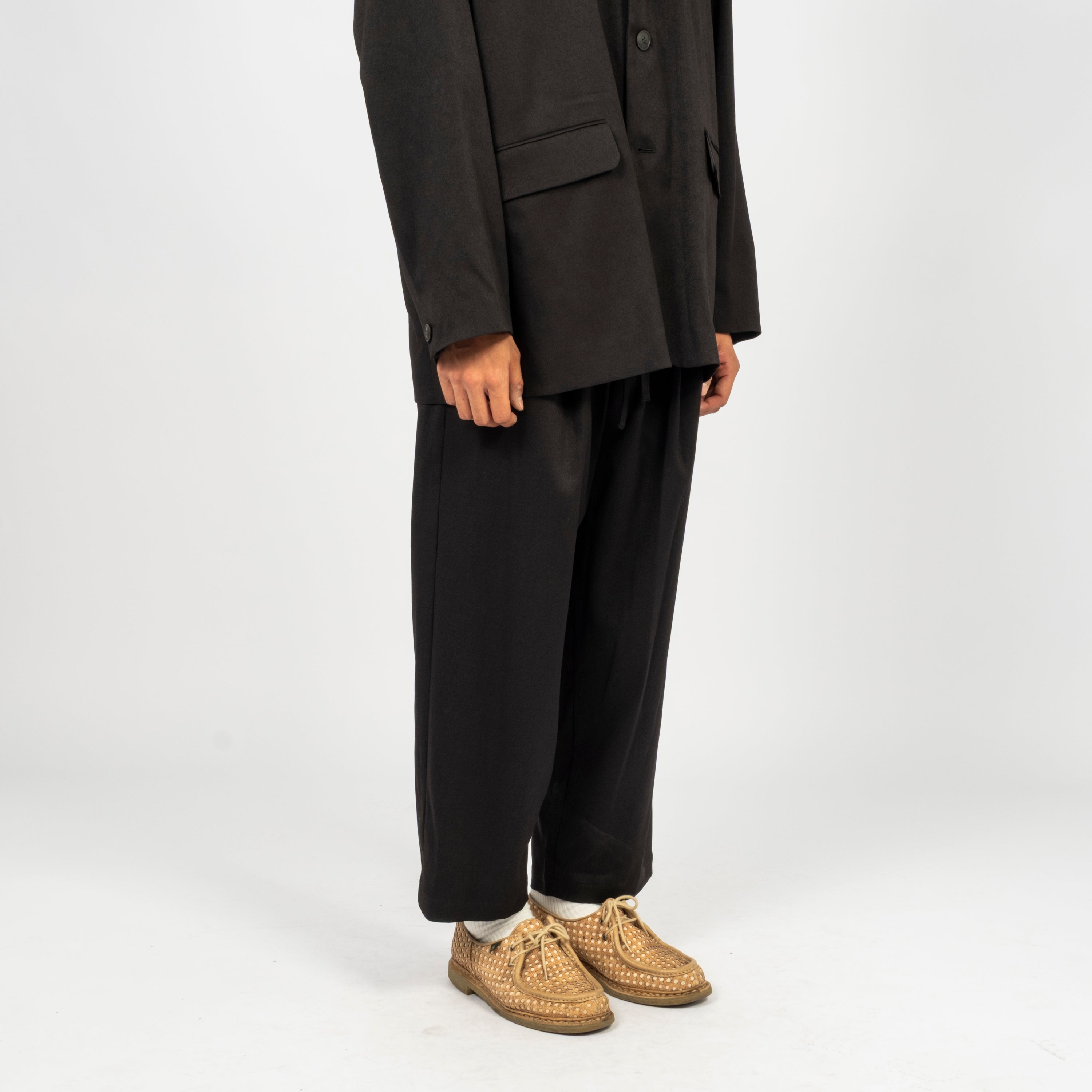 [YOKO SAKAMOTO] DOUBLE PLEATED EASY PANTS _ BLACK