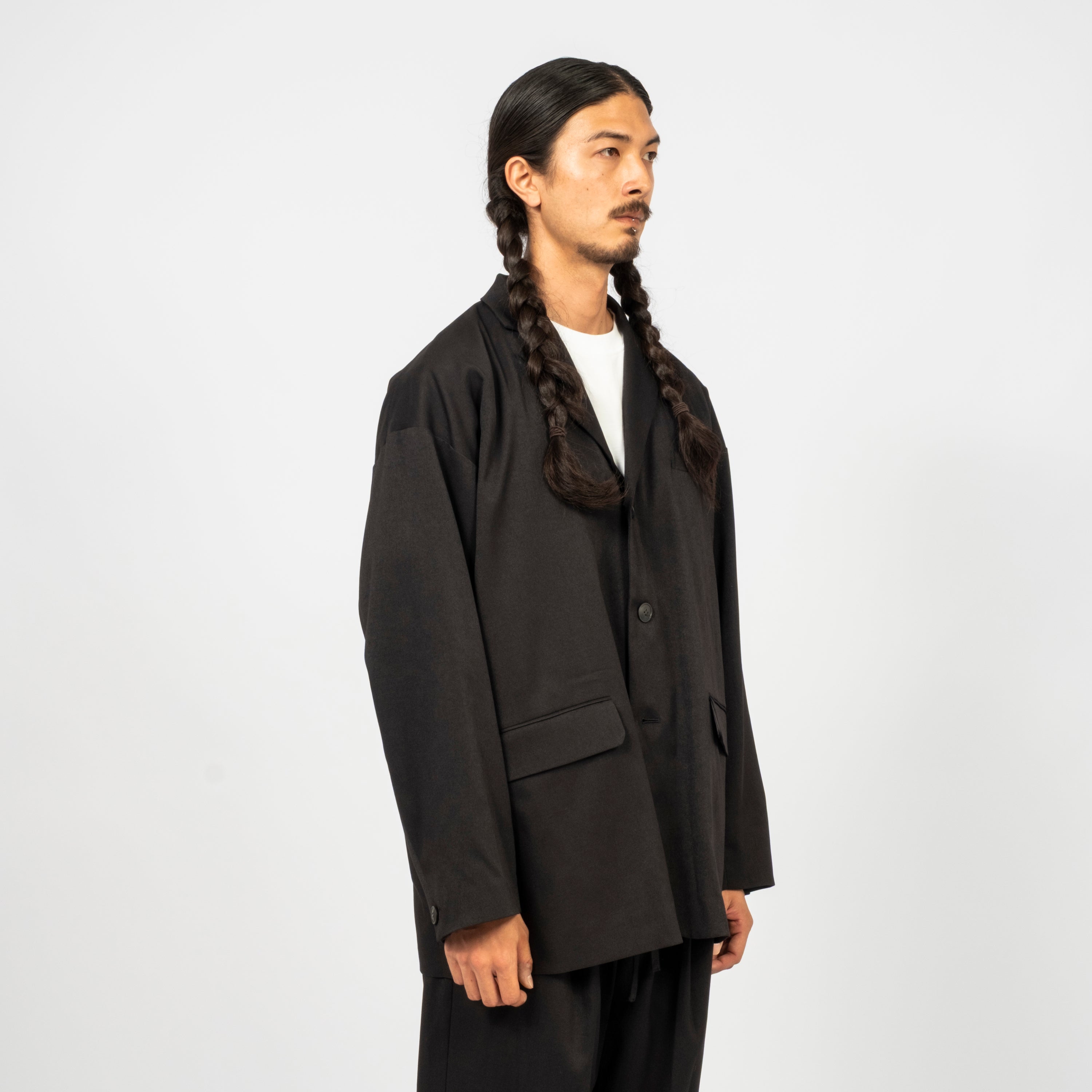 [YOKO SAKAMOTO] DROPPED SHOULDER JACKET _ BLACK