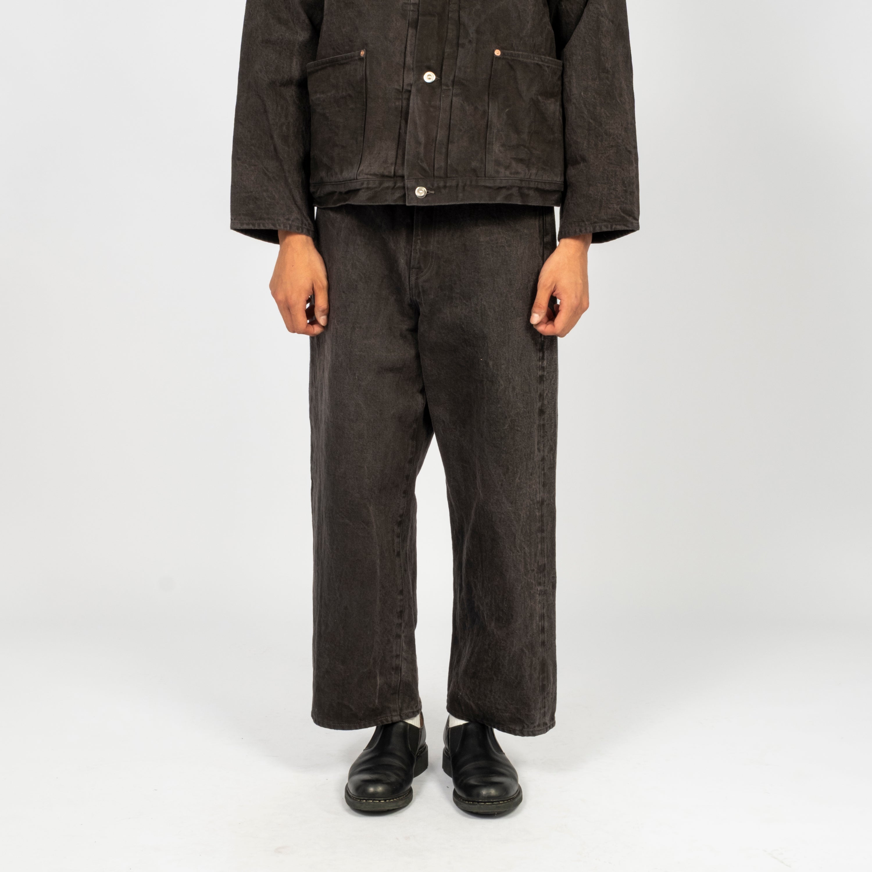 [YOKO SAKAMOTO] 5POCKET BAGGY PANTS _ SUMI INK