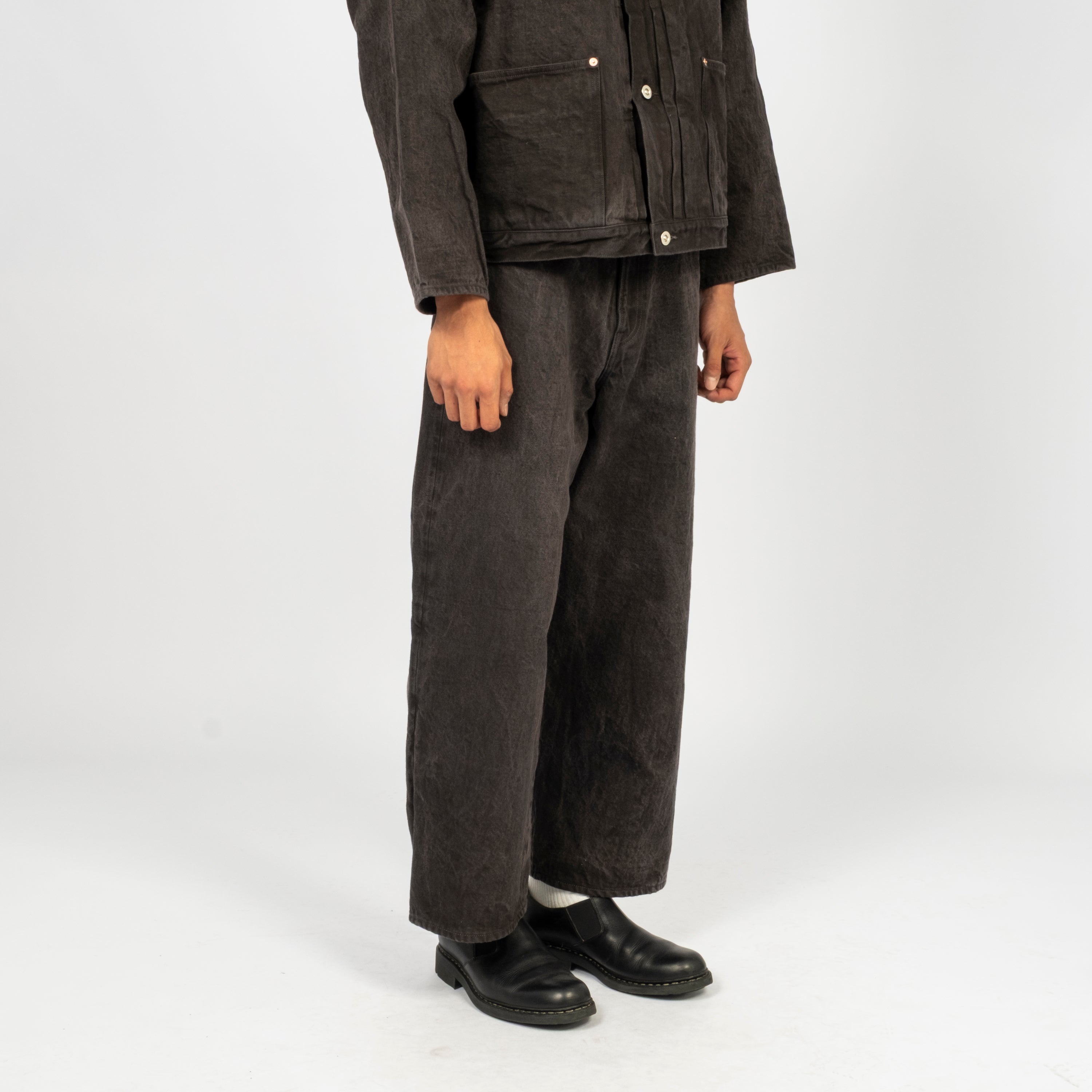 [YOKO SAKAMOTO] 5POCKET BAGGY PANTS _ SUMI INK