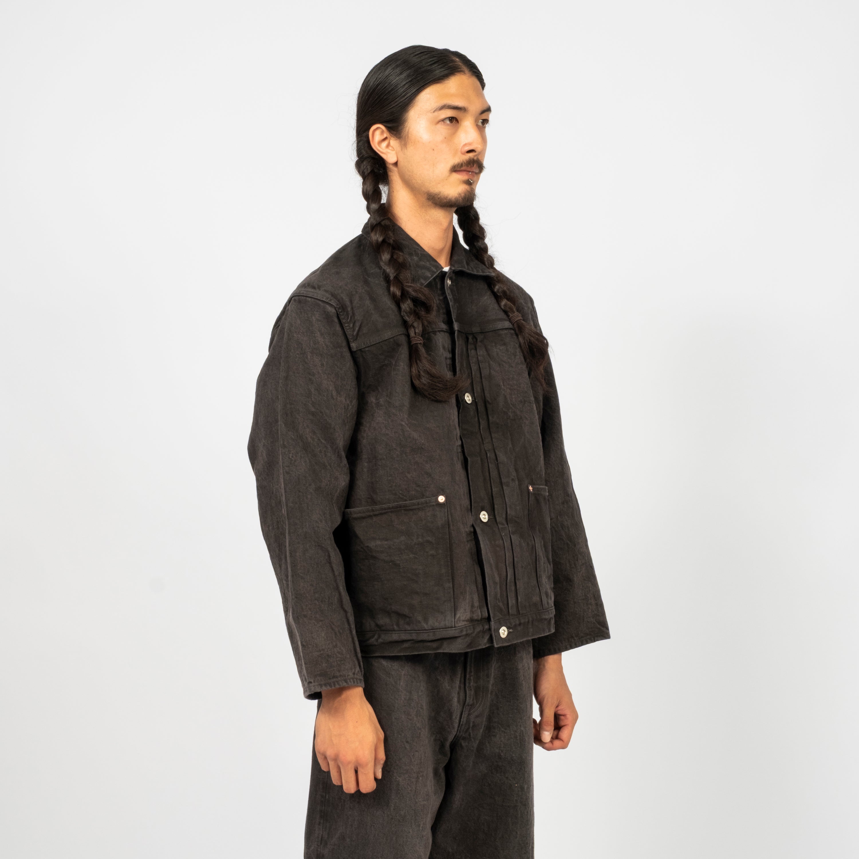 [YOKO SAKAMOTO] PLEATS BLOUSE _ SUMI INK