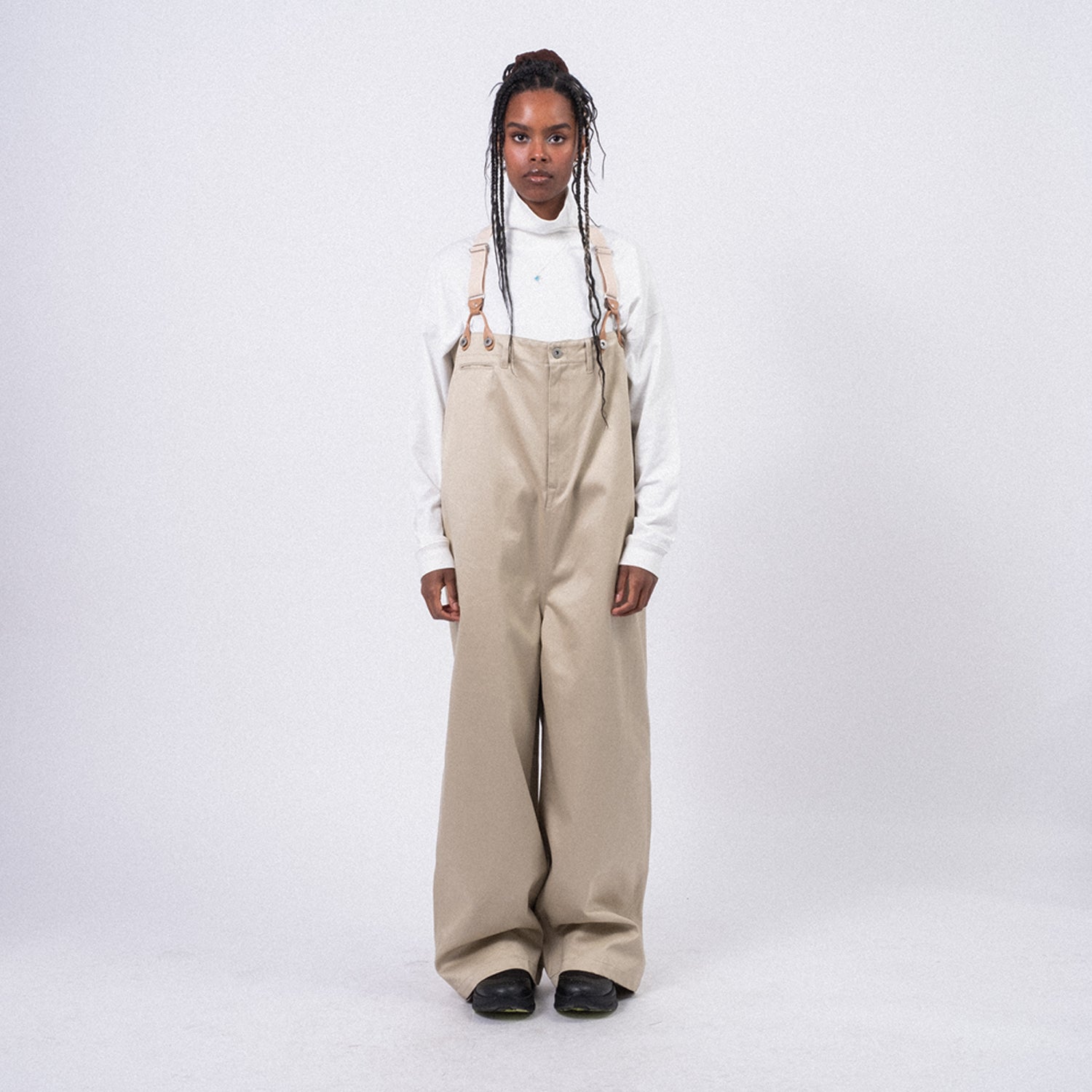 [RHODOLIRION] PS1012 SUSPENDER PANTS _ A-KHAKI