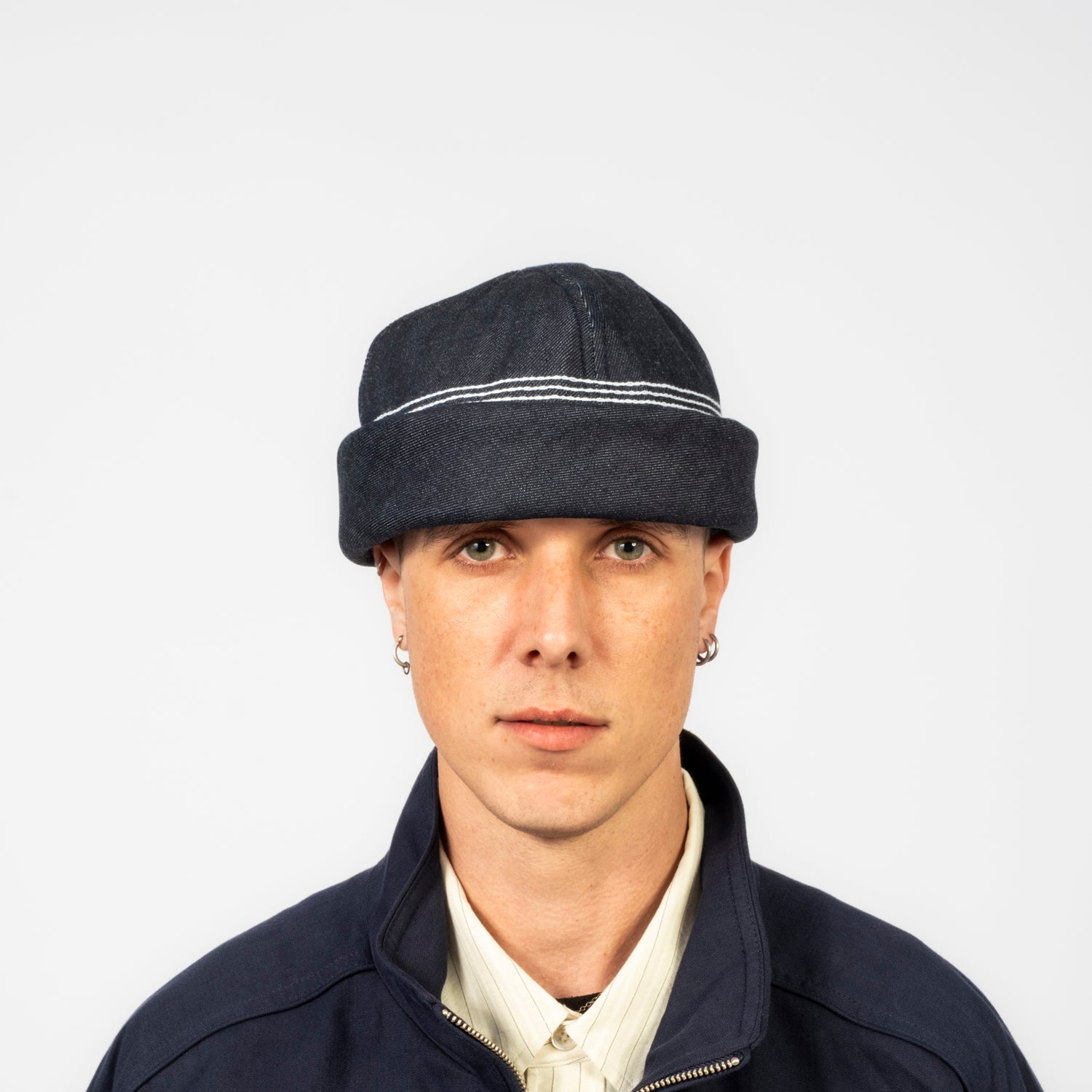 [NINE TAILOR] N-1611 DANDELION DOME CAP _ DENIM