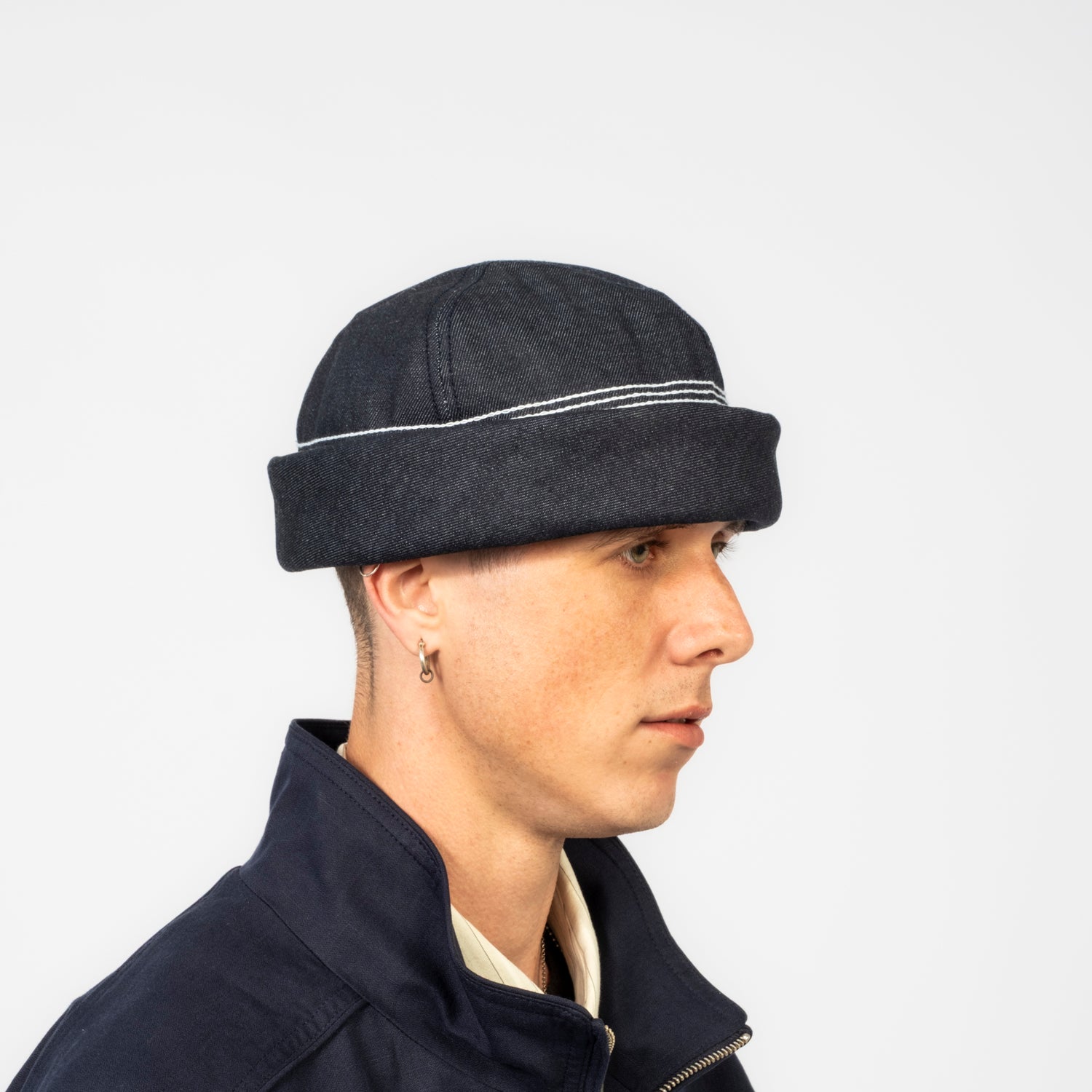 [NINE TAILOR] N-1611 DANDELION DOME CAP _ DENIM