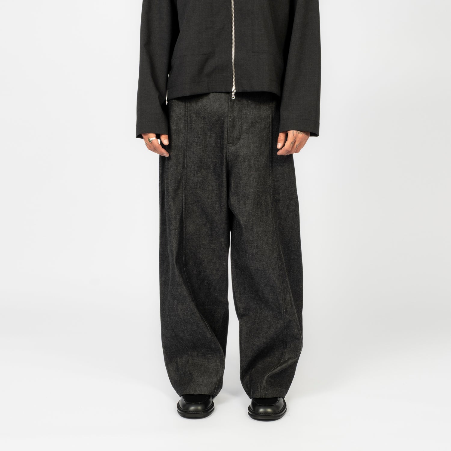 [SAGE NATION] WELT TROUSER _ RAW BLACK
