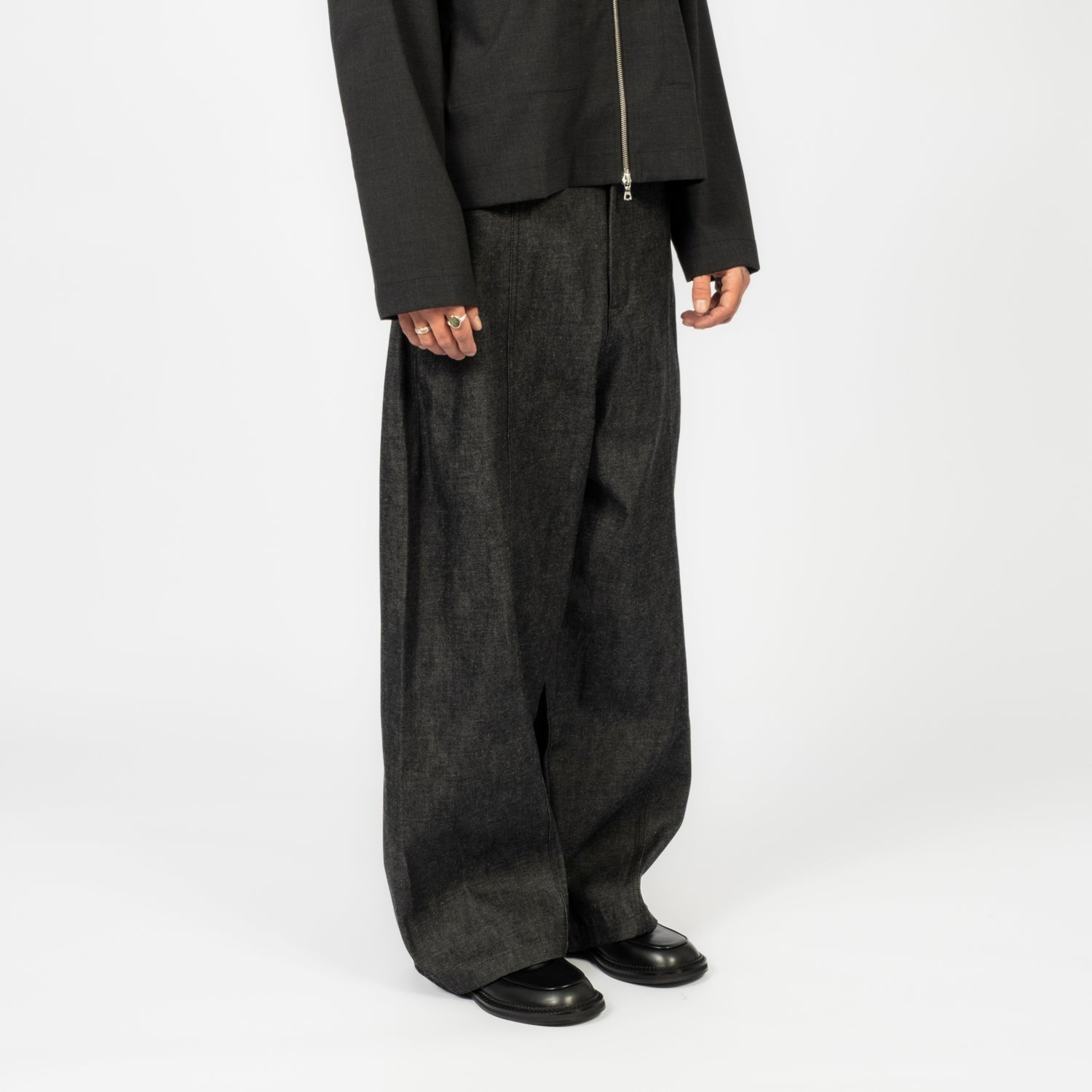 [SAGE NATION] WELT TROUSER _ RAW BLACK