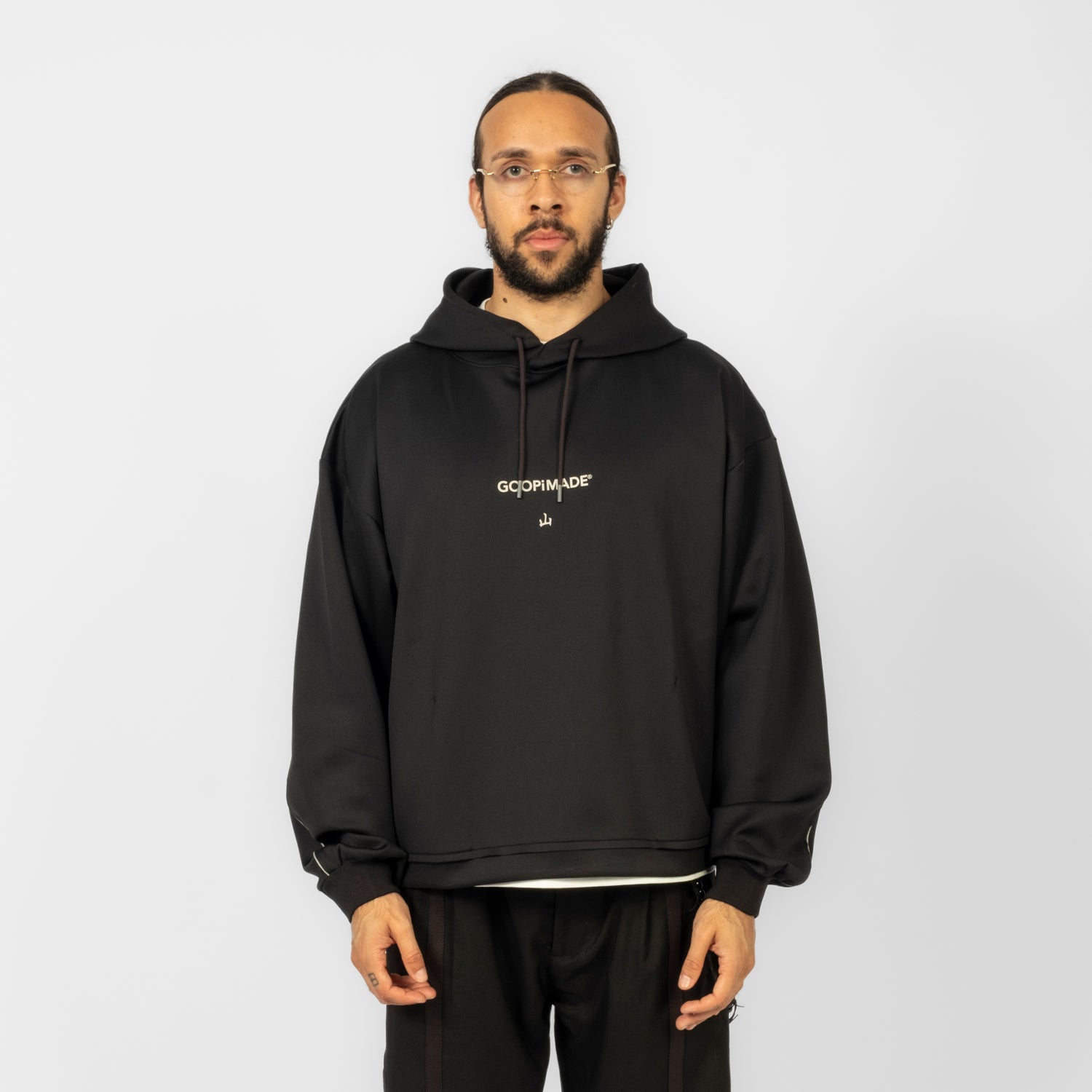 [GOOPiMADE x WILDSIDE YOHJI YAMAMOTO] ROAR KANJI HOODIE _ BLACK