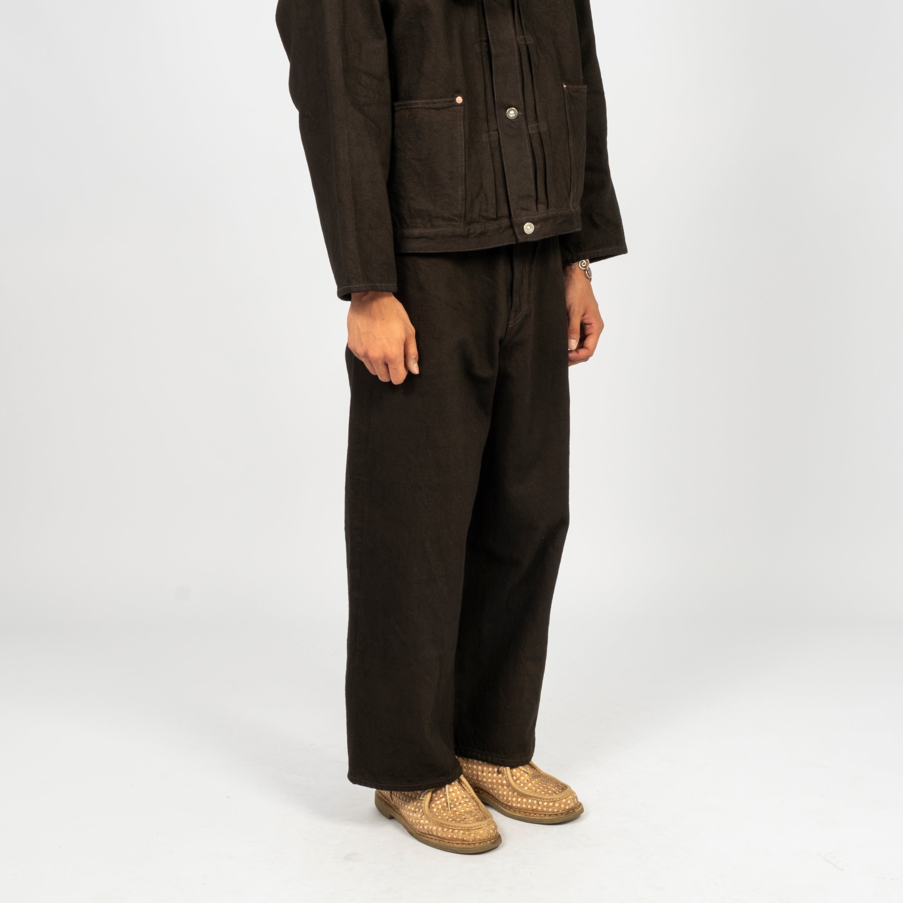 [YOKO SAKAMOTO] 5POCKET BAGGY PANTS _ KAKISHIBU