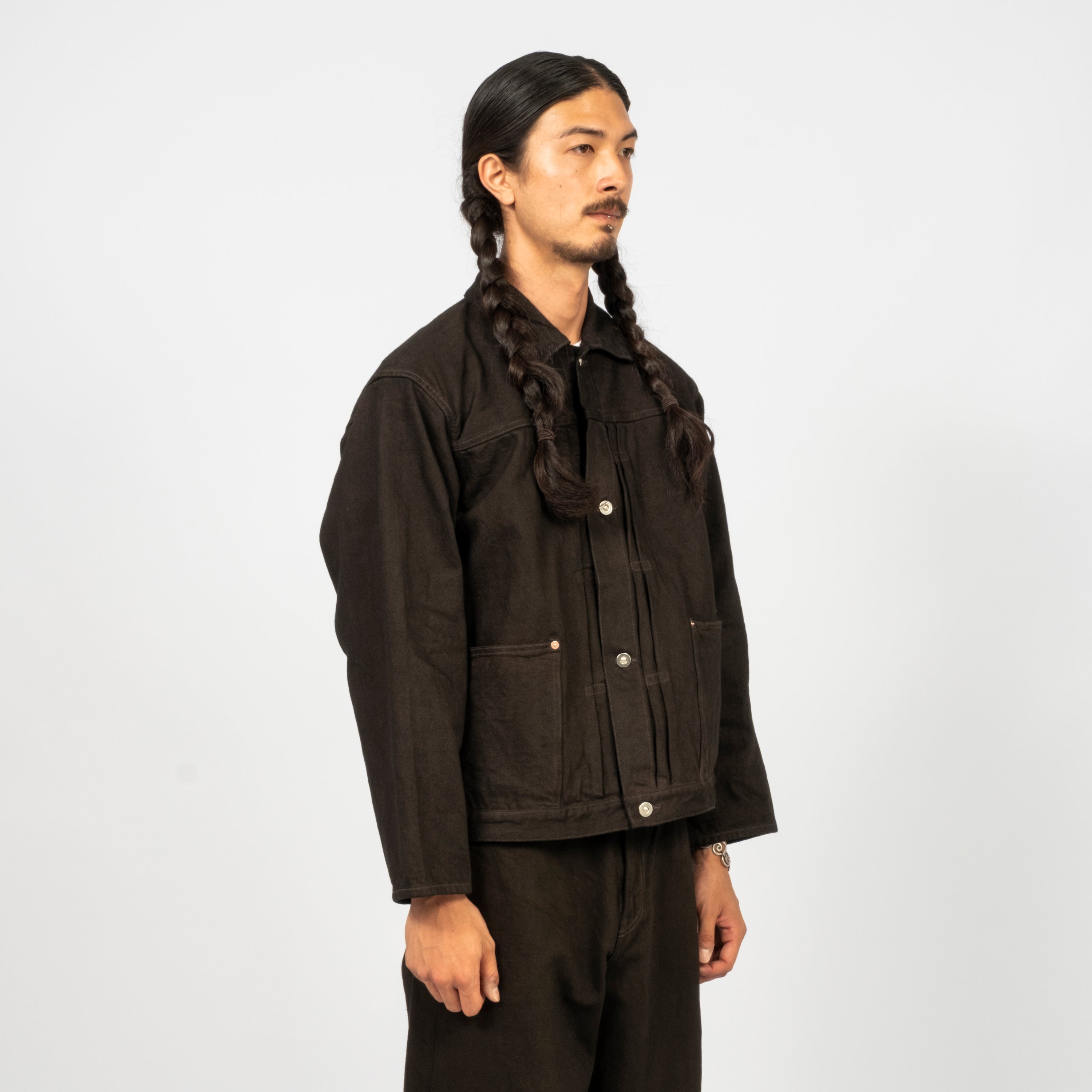 [YOKO SAKAMOTO] PLEATS BLOUSE _ KAKISHIBU