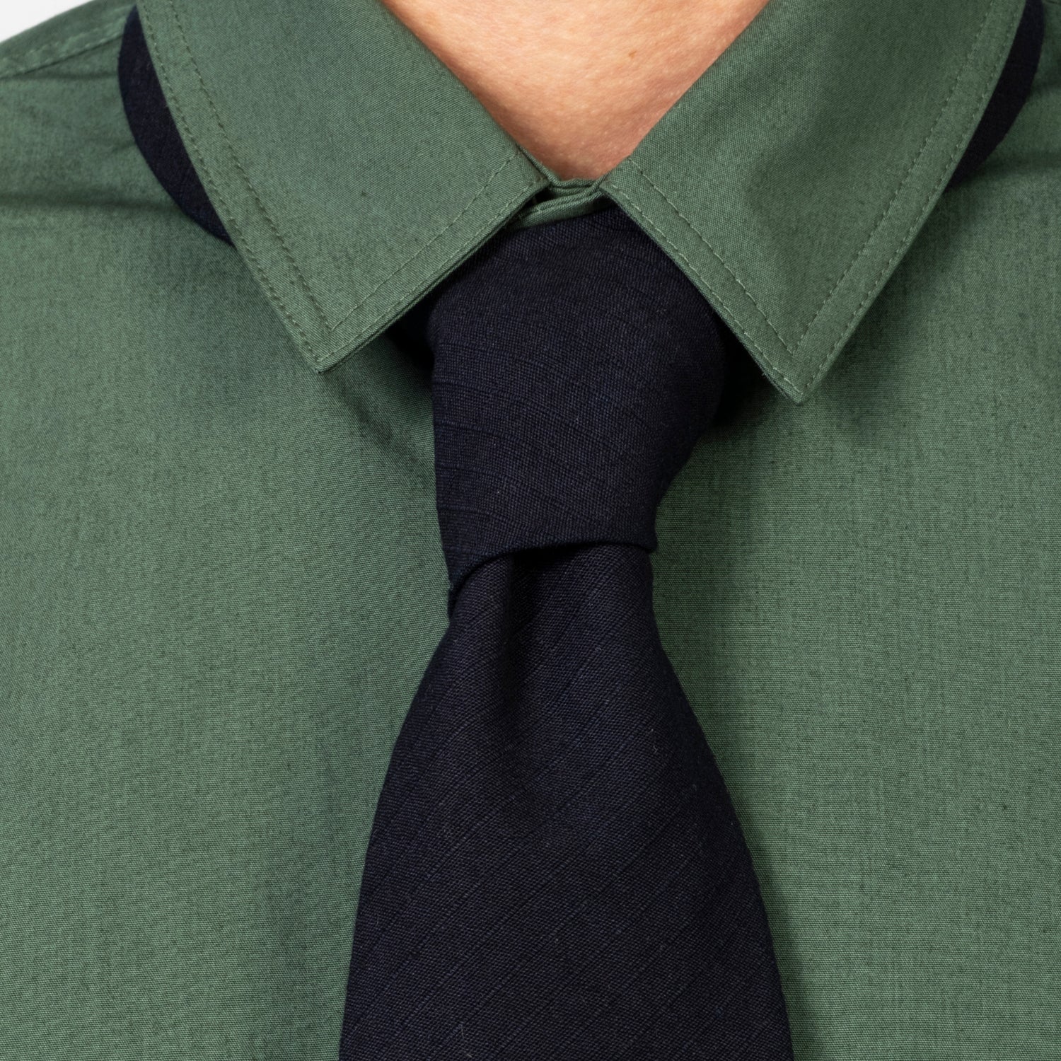 [SAGE NATION] CLASSIC TIE _ INDIGO CHECK