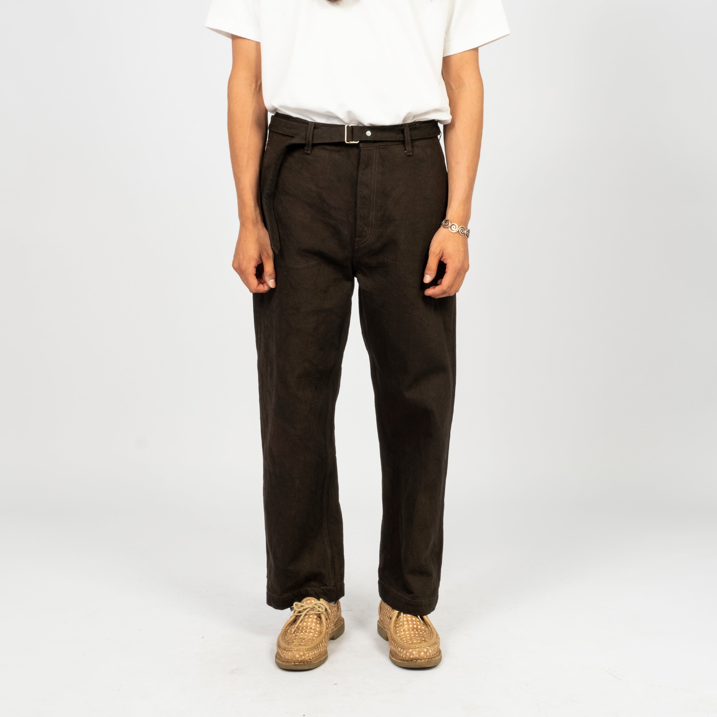 [YOKO SAKAMOTO] BELTED TROUSERS _ KAKISHIBU