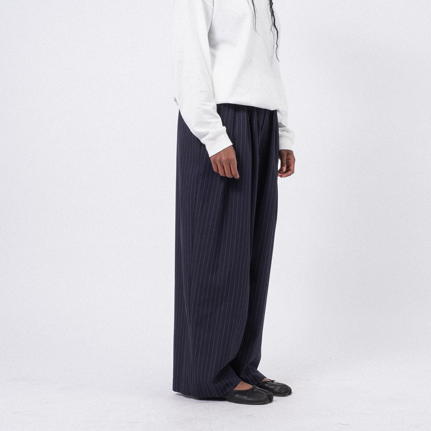 [RHODOLIRION] PS1023 TACK BALLOON PANTS _ B-NAVY