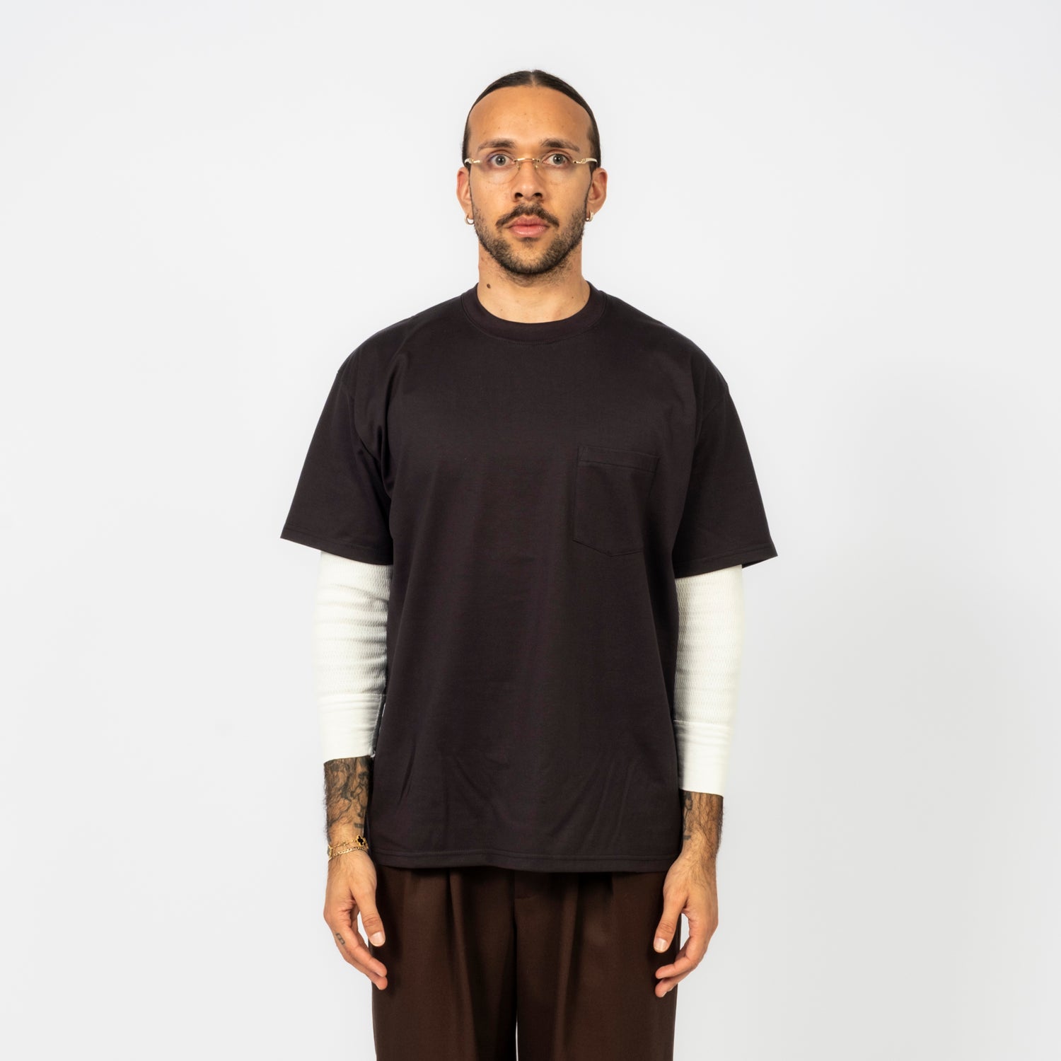 [SSSTEIN] ST.1506 SUPIMA COTTON OVERSIZED POCKET TEE _ D.NAVY