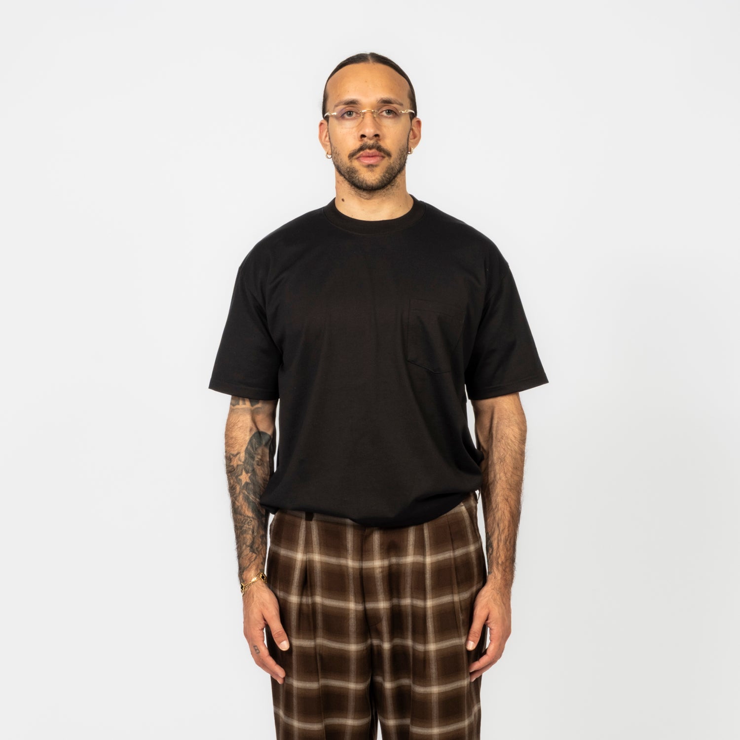 [SSSTEIN] ST.1506 SUPIMA COTTON OVERSIZED POCKET TEE _ BLACK