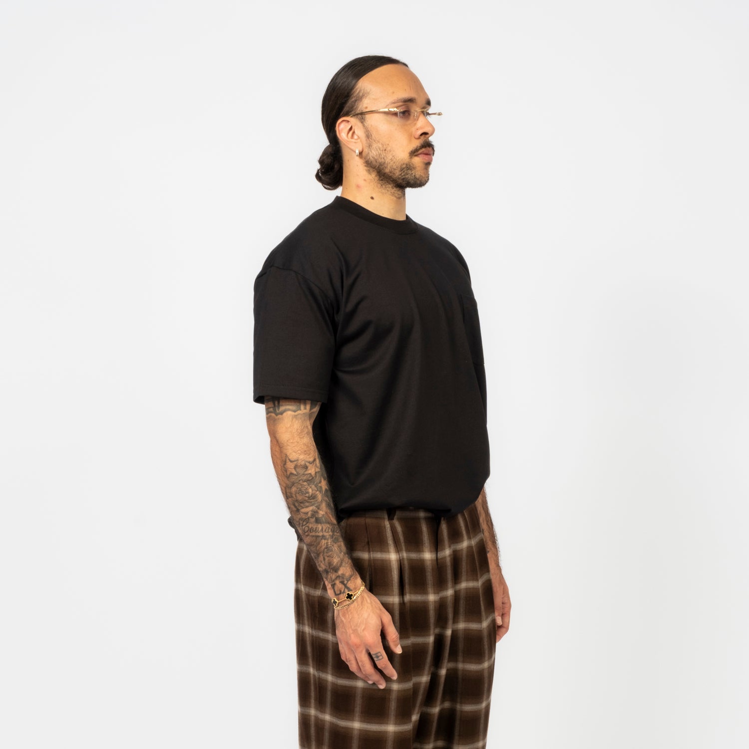 [SSSTEIN] ST.1506 SUPIMA COTTON OVERSIZED POCKET TEE _ BLACK