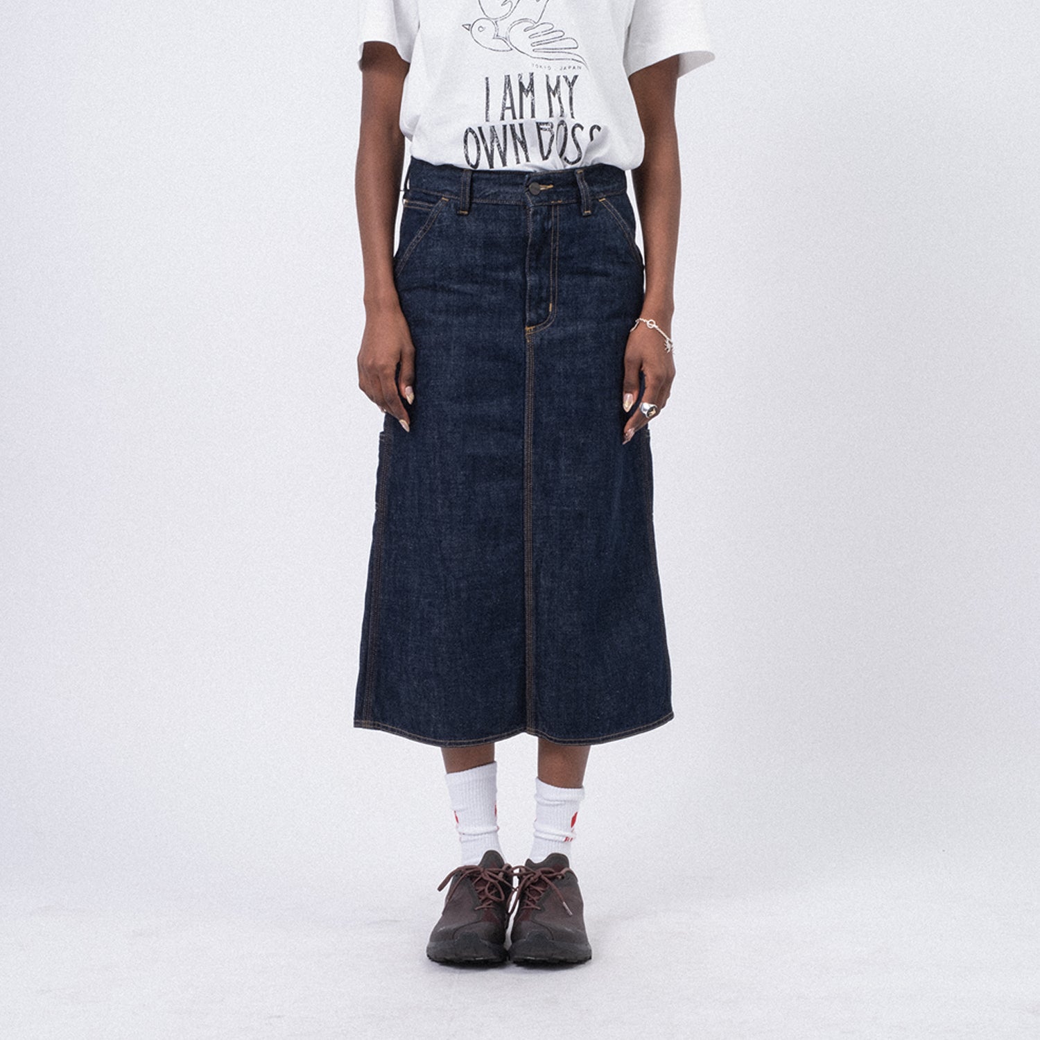 [CARHARTT] W SINGLE KNEE SKIRT _ BLUE RINSED