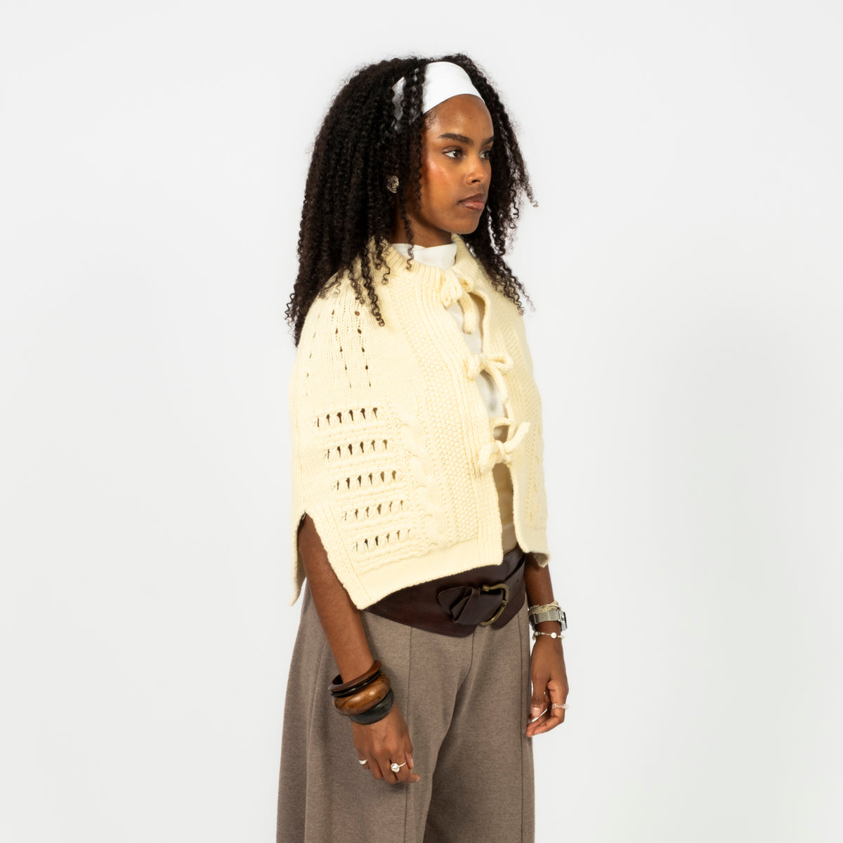 Doublju Women's 3/4 Sleeve Open Front Cropped Cardigan Sweaters Plus Size Available Doublju Women's 3/4 Sleeve Open Front Cropped Cardigan Sweaters Plus Size Available