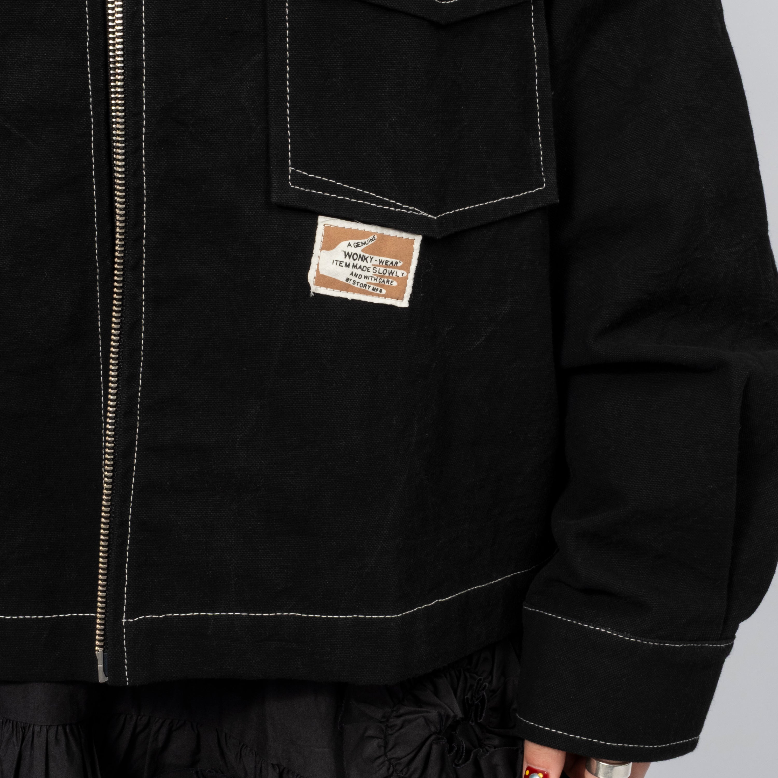 STORY MFG] 555 JACKET _ BLACK WONKY WEAR