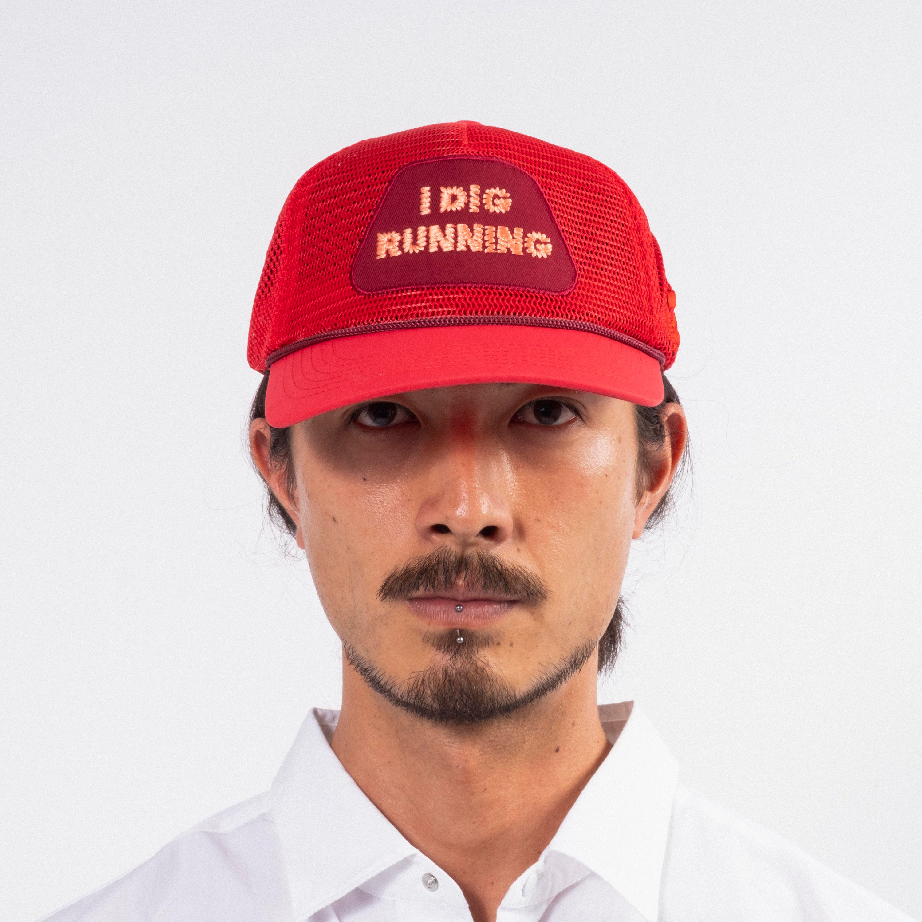 [ALEX ZONO] I DIG RUNNING HAT _ RED MESH