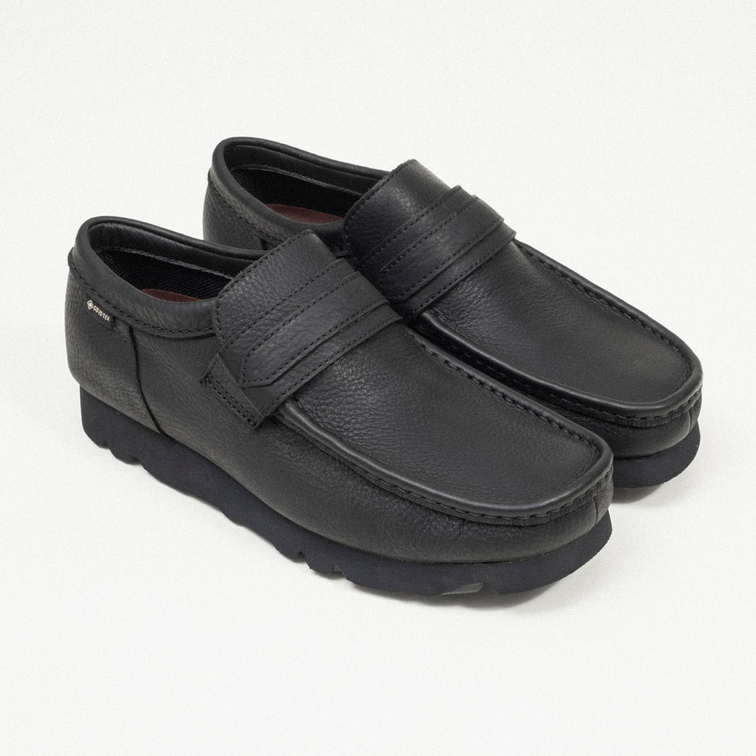 [CLARKS ORIGINALS] WALLABEE LOAFER GORE-TEX _ BLACK LEATHER