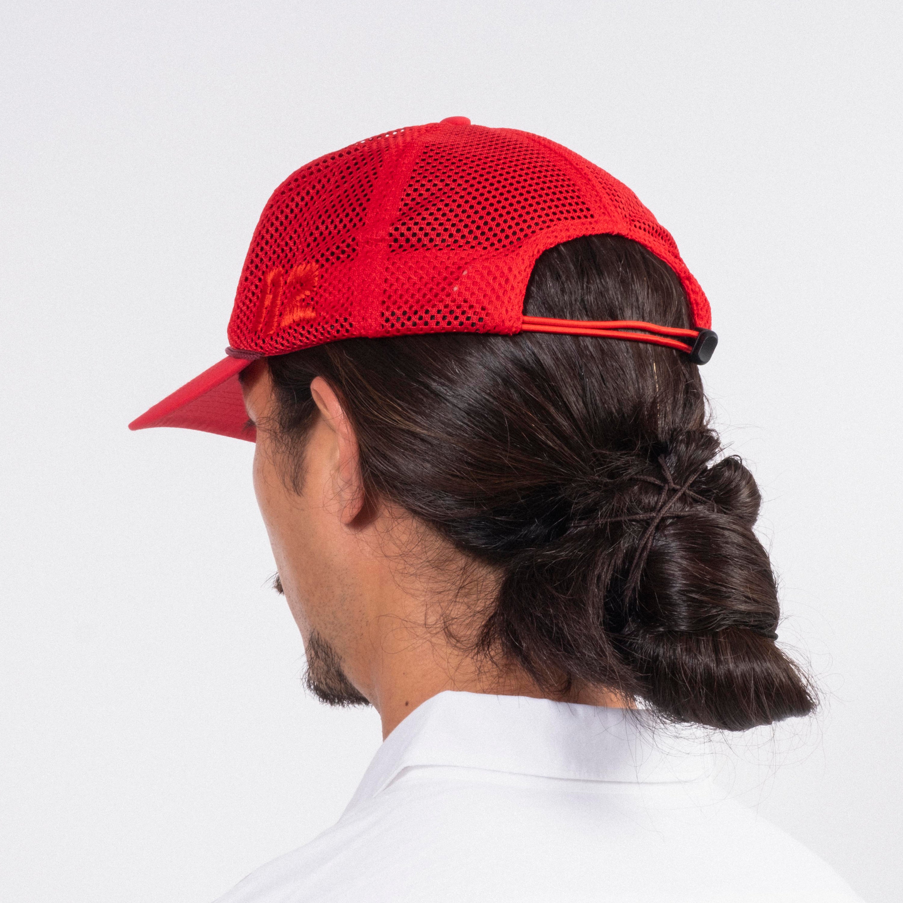 ★ALEX ZONO★ I DIG RUNNING RED MESH TRUCKER HAT RED ALEX ZONO] I DIG RUNNING HAT _ RED MESH