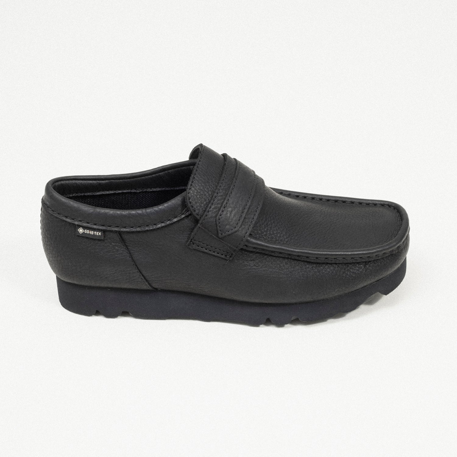 [CLARKS ORIGINALS] WALLABEE LOAFER GORE-TEX _ BLACK LEATHER