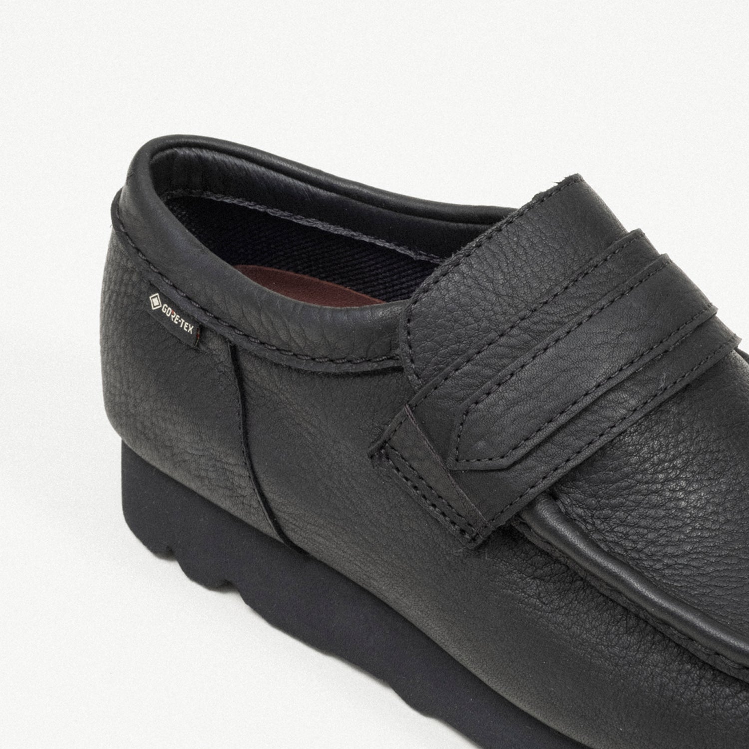 CLARKS ORIGINALS] WALLABEE LOAFER GORE-TEX _ BLACK LEATHER