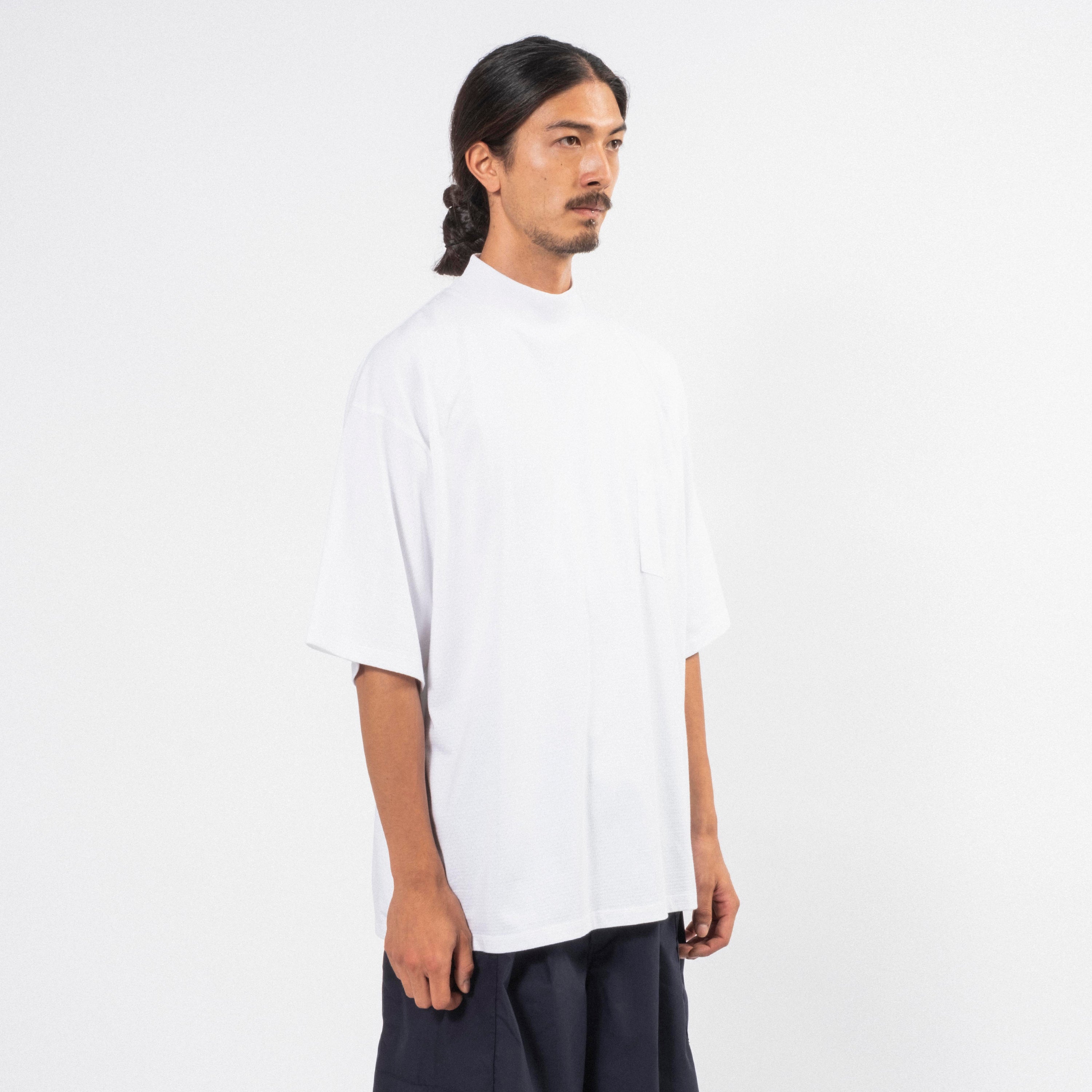 [NANAMICA] MOCK NECK TEE _ OFF WHITE
