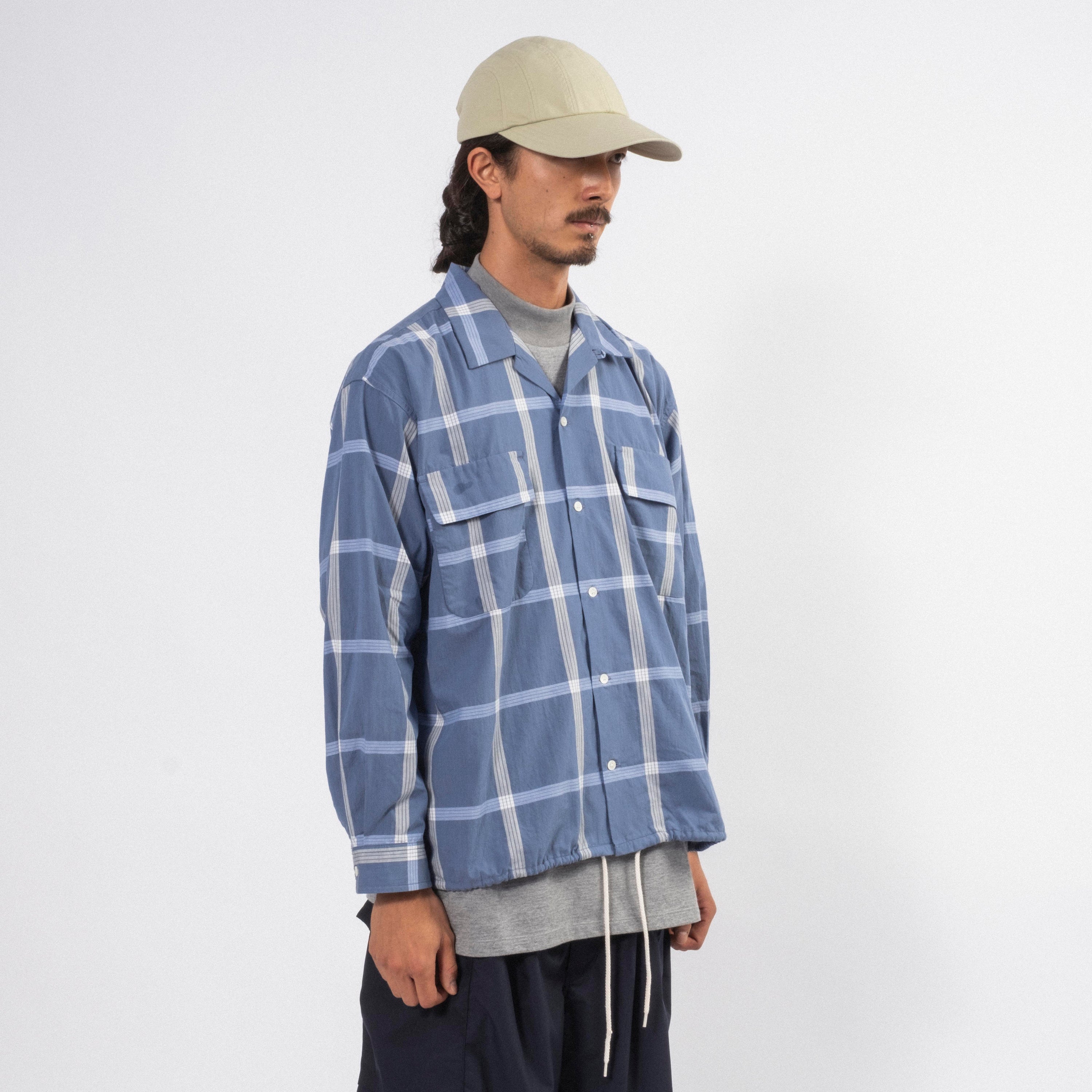 [NANAMICA] PALAKA CHECK SHIRT _ BLUE