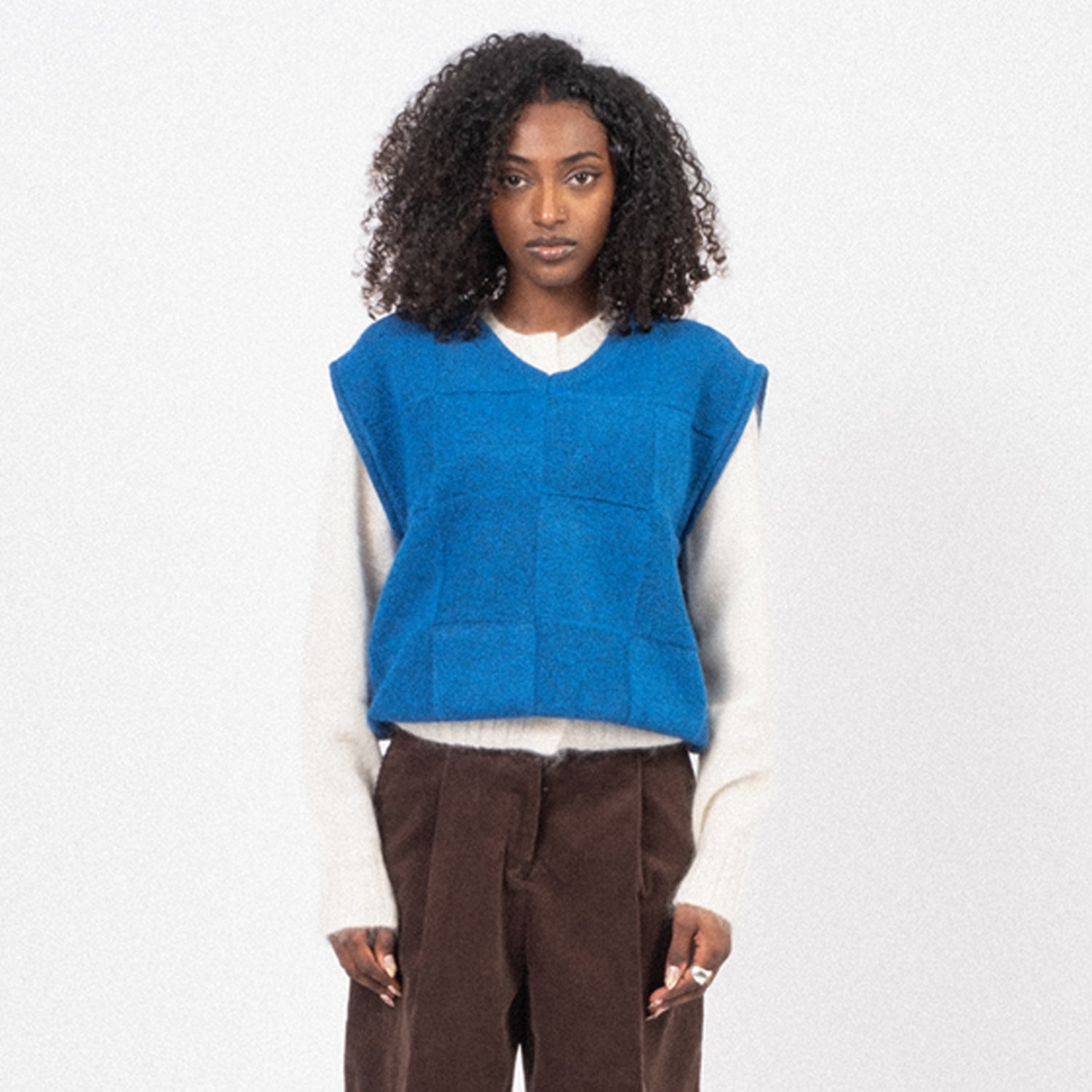 [DUNST] UNISEX ESSENTIAL KNIT VEST _ BLUE