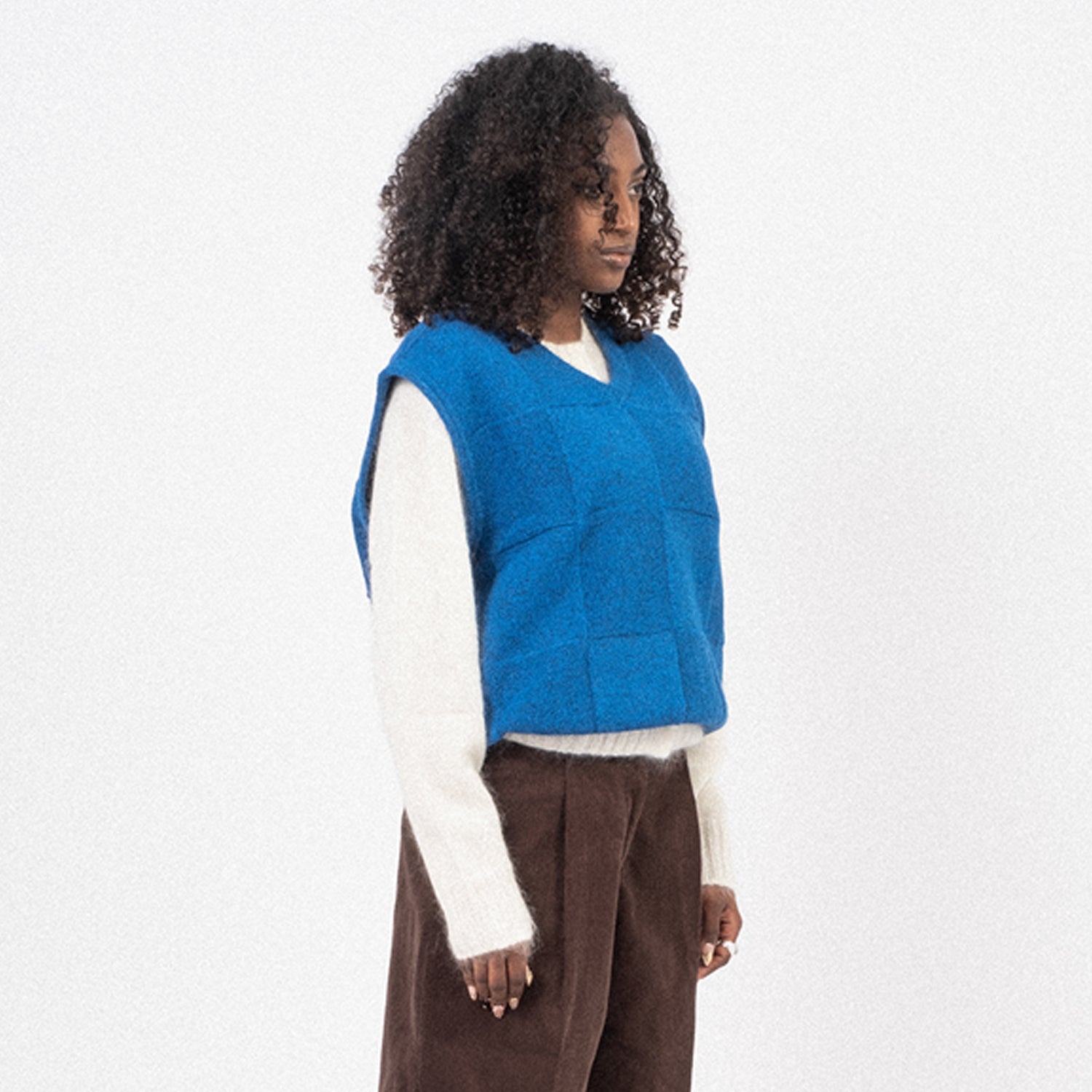 [DUNST] UNISEX ESSENTIAL KNIT VEST _ BLUE