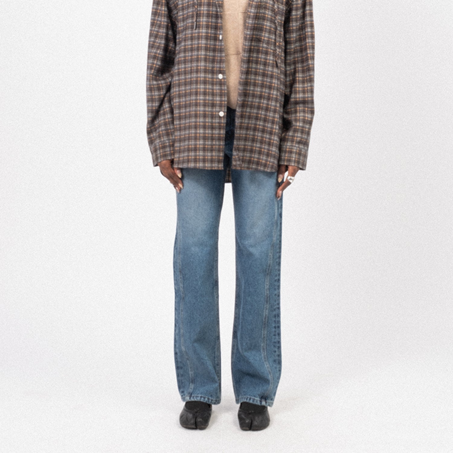 [DUNST] LINEAR STRAIGHT JEANS _ CLASSIC BLUE