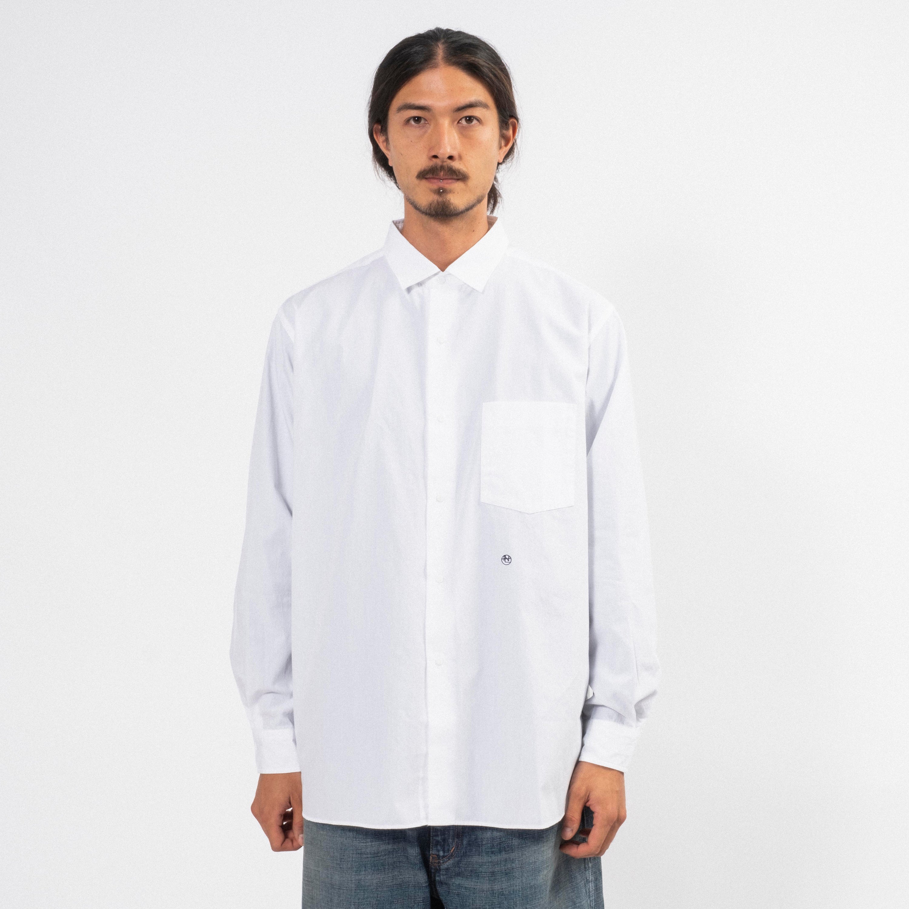 [NANAMICA] REGULAR COLLAR WIND SHIRT _ OFF WHITE