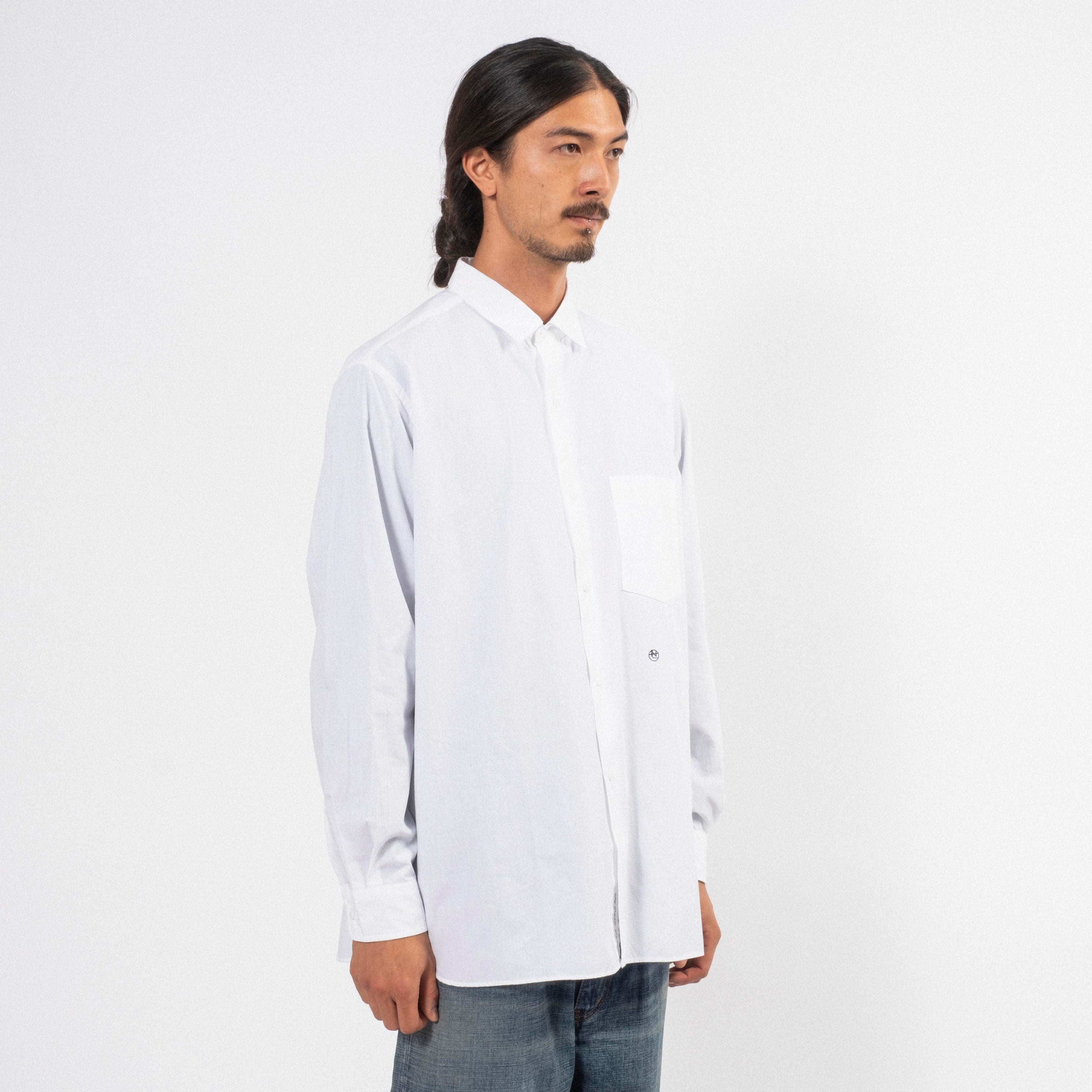 [NANAMICA] REGULAR COLLAR WIND SHIRT _ OFF WHITE