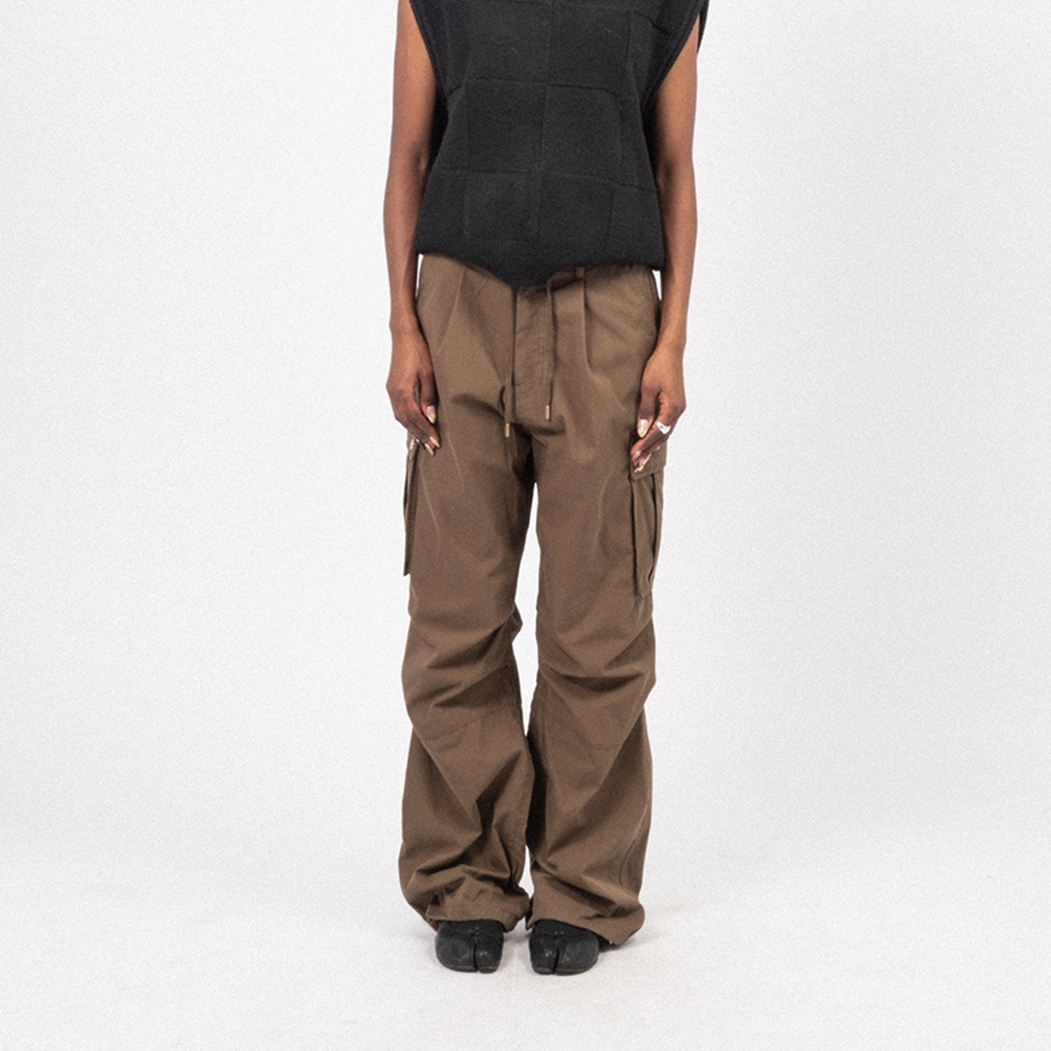 [DUNST] SEMI-WIDE CARGO PANTS _ KHAKI